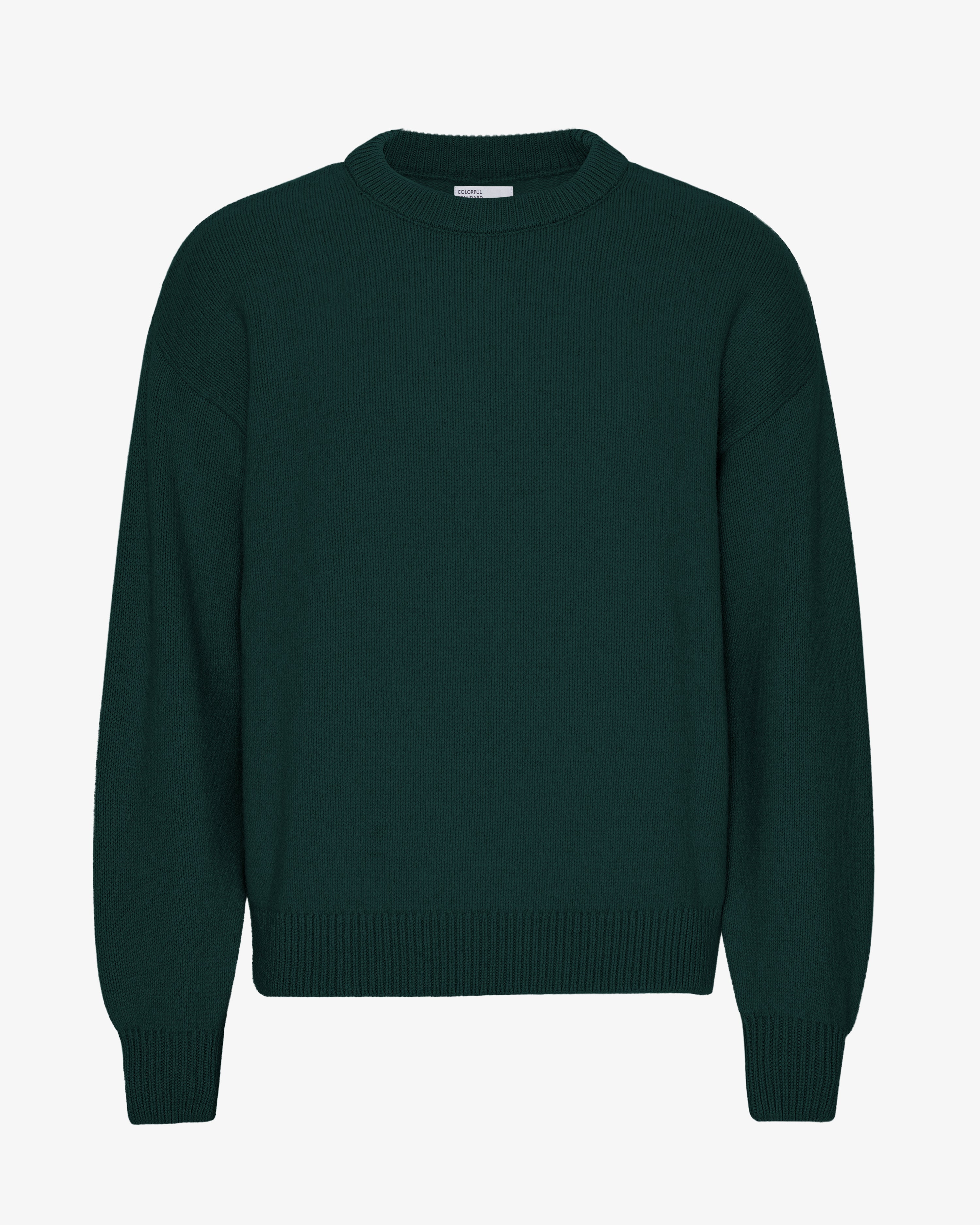 Oversized Merino Wool Crew - Emerald Green