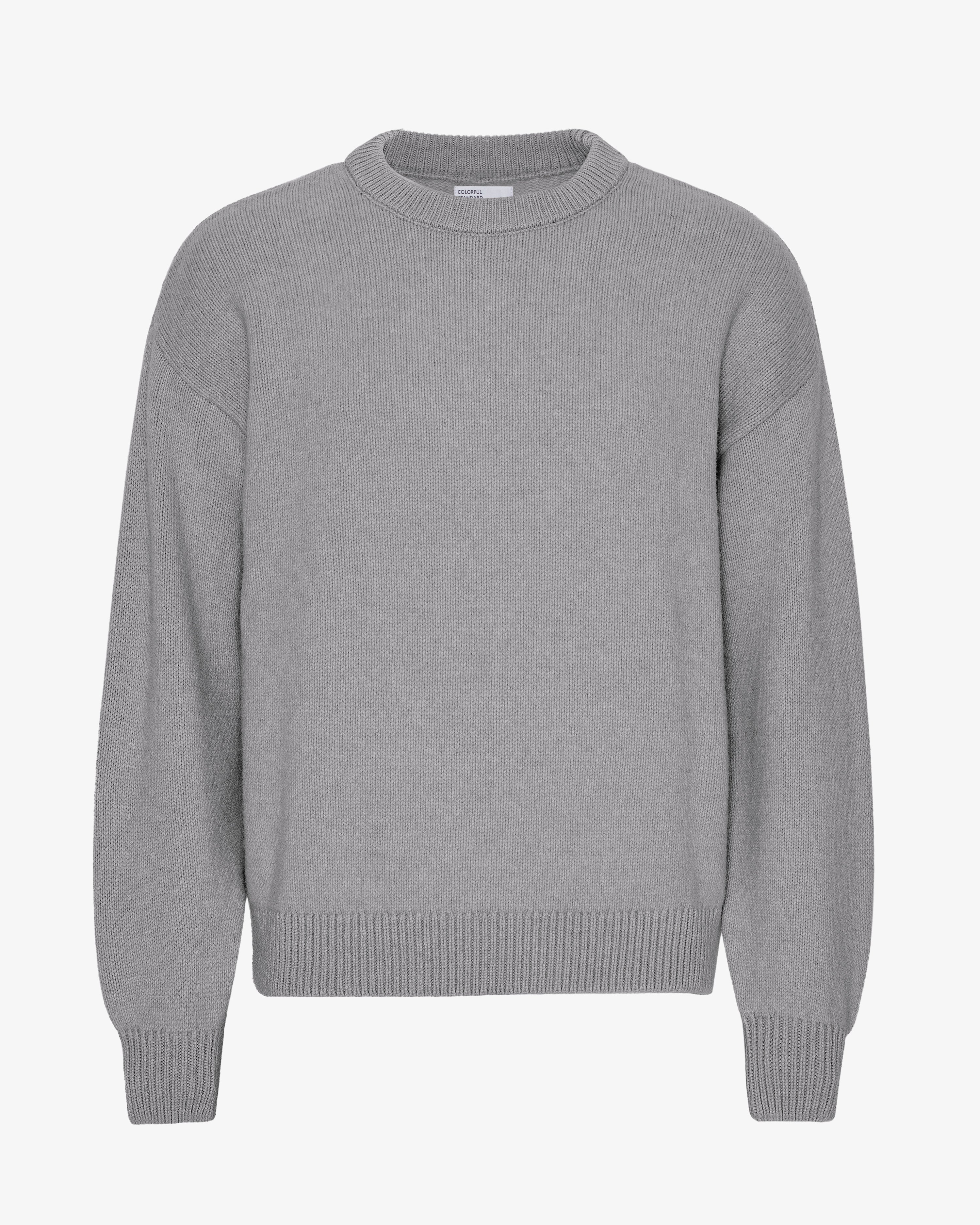 Oversized Merino Wool Crew - Heather Grey