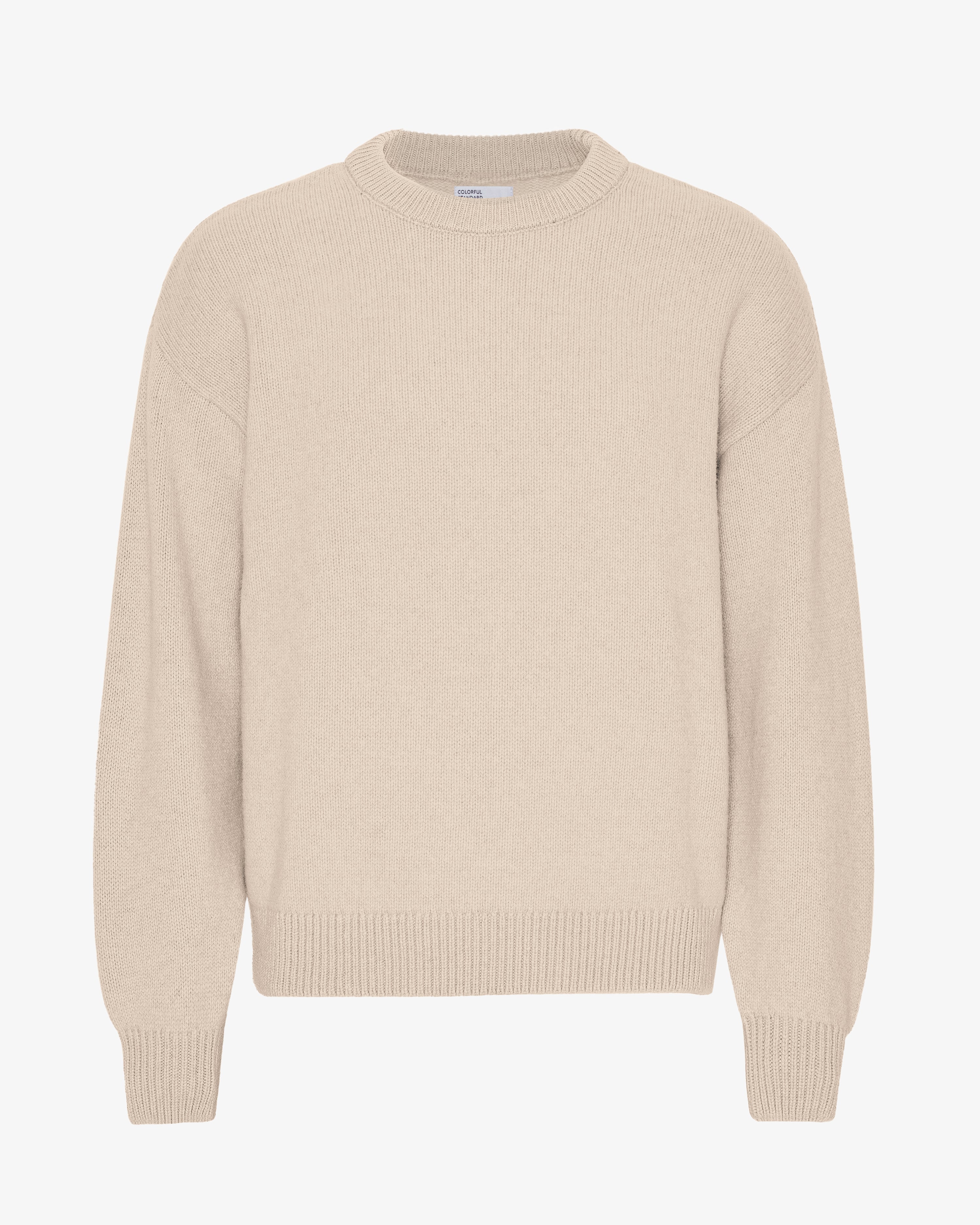 Oversized Merino Wool Crew - Ivory White