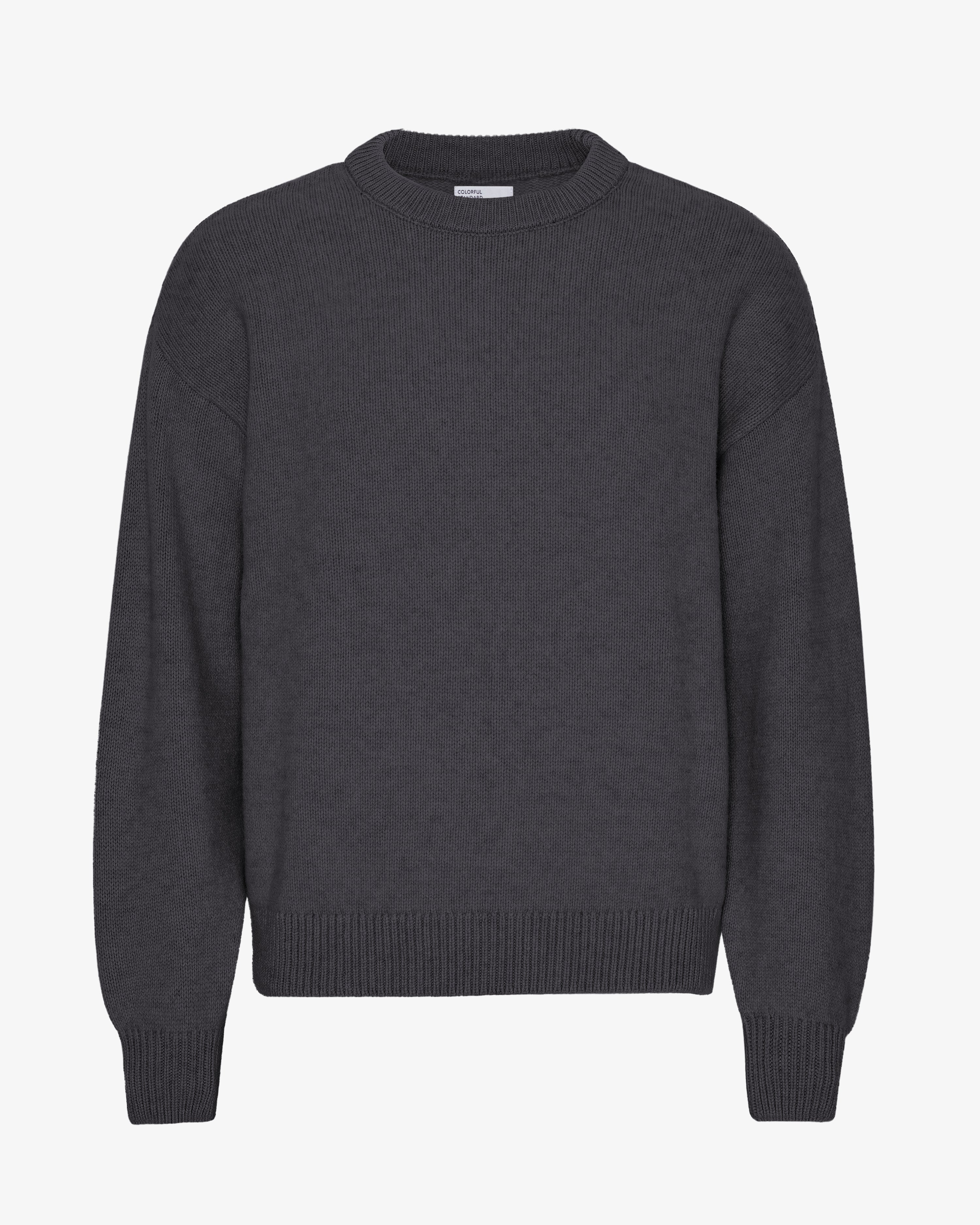 Oversized Merino Wool Crew - Lava Grey