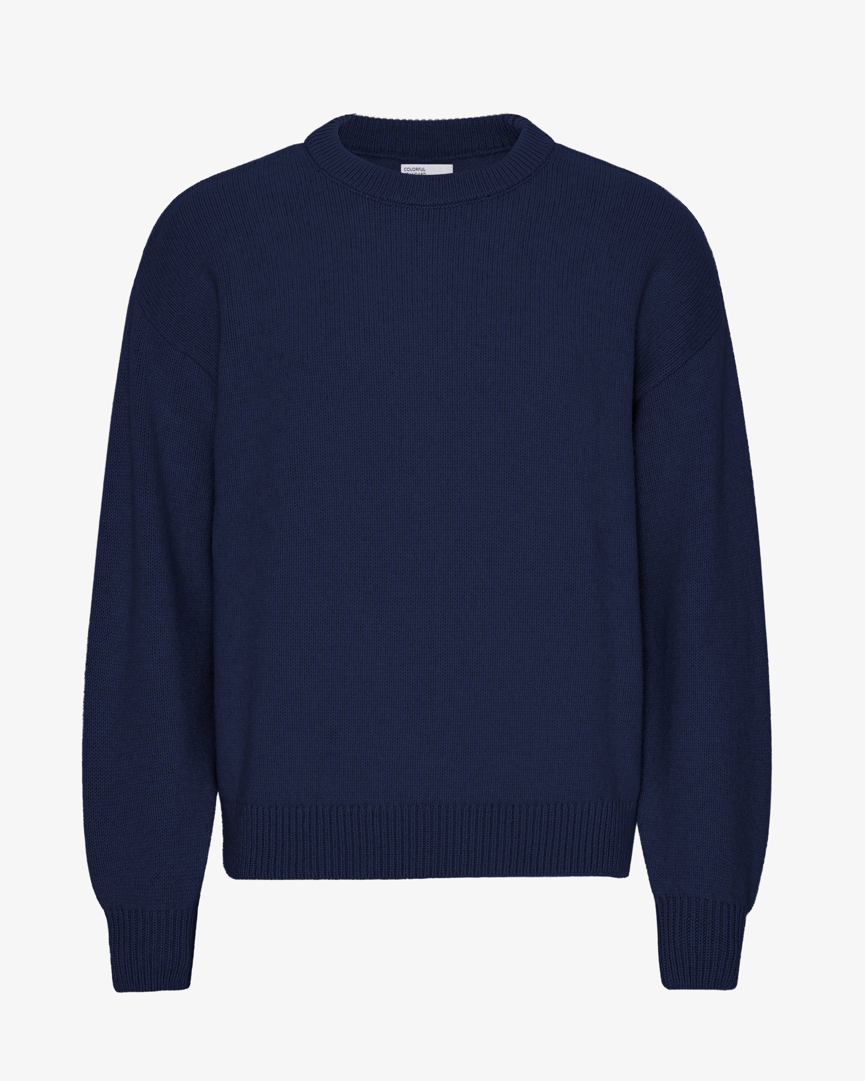 Oversized Merino Wool Crew - Marine Blue