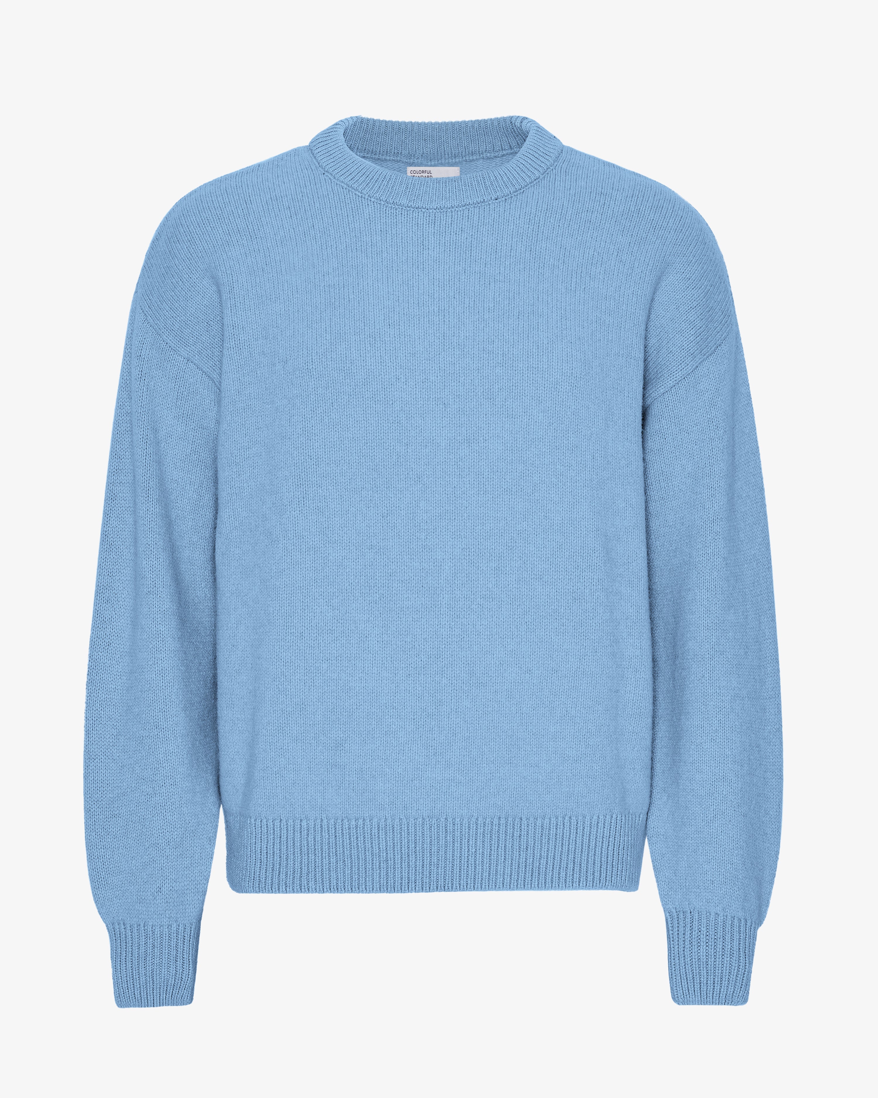 Oversized Merino Wool Crew - Seaside Blue