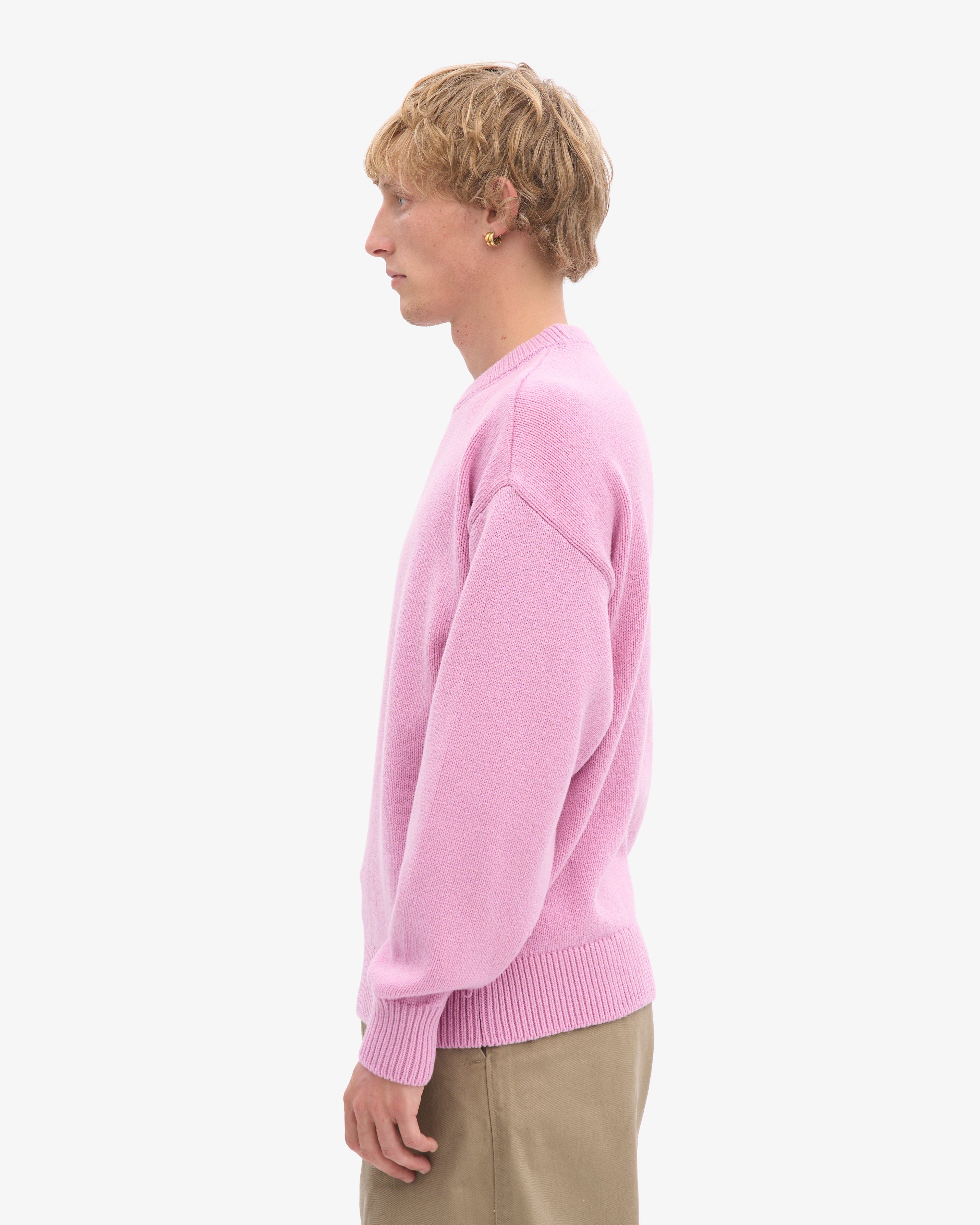 Oversized Merino Wool Crew - Cherry Blossom