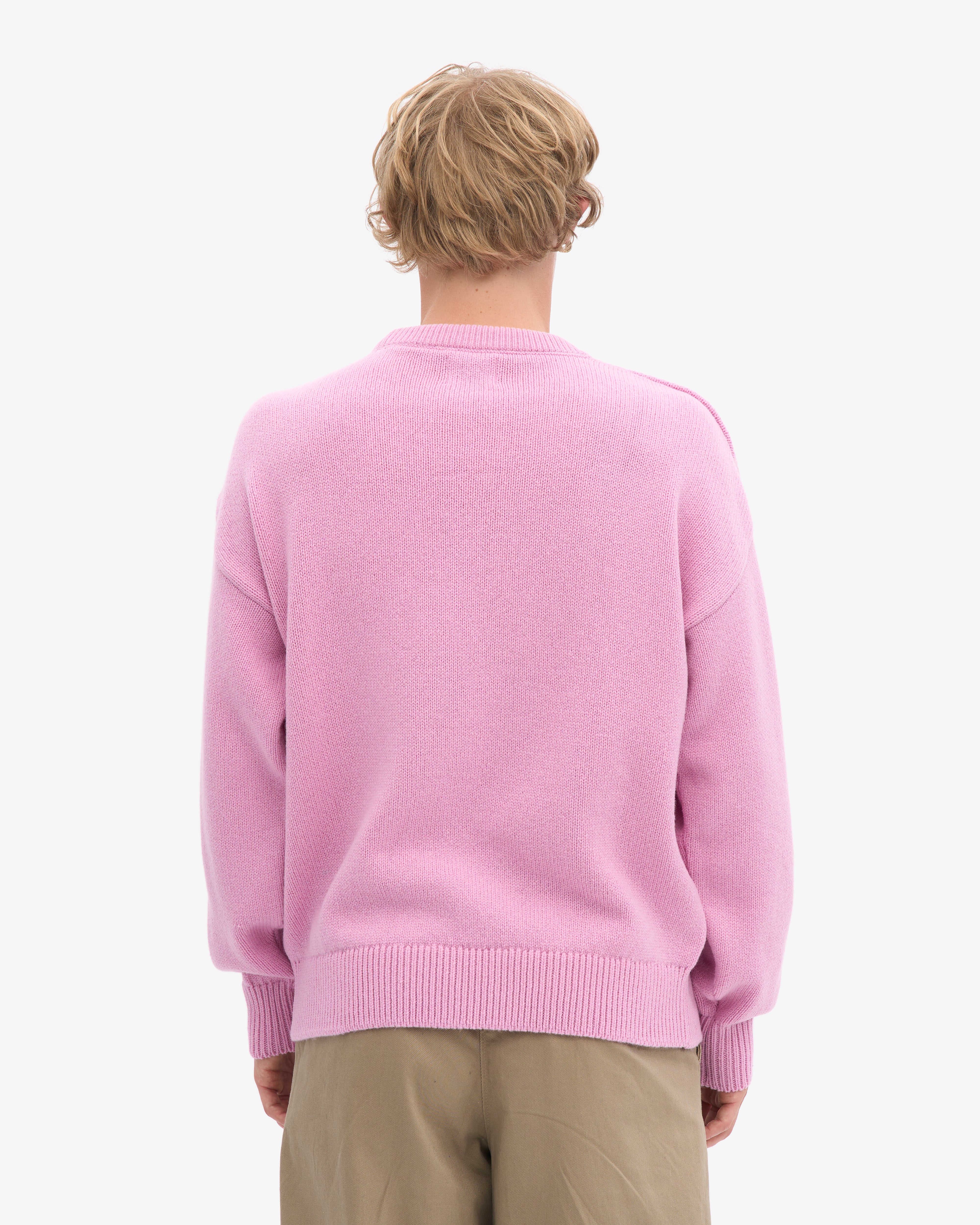 Oversized Merino Wool Crew - Cherry Blossom