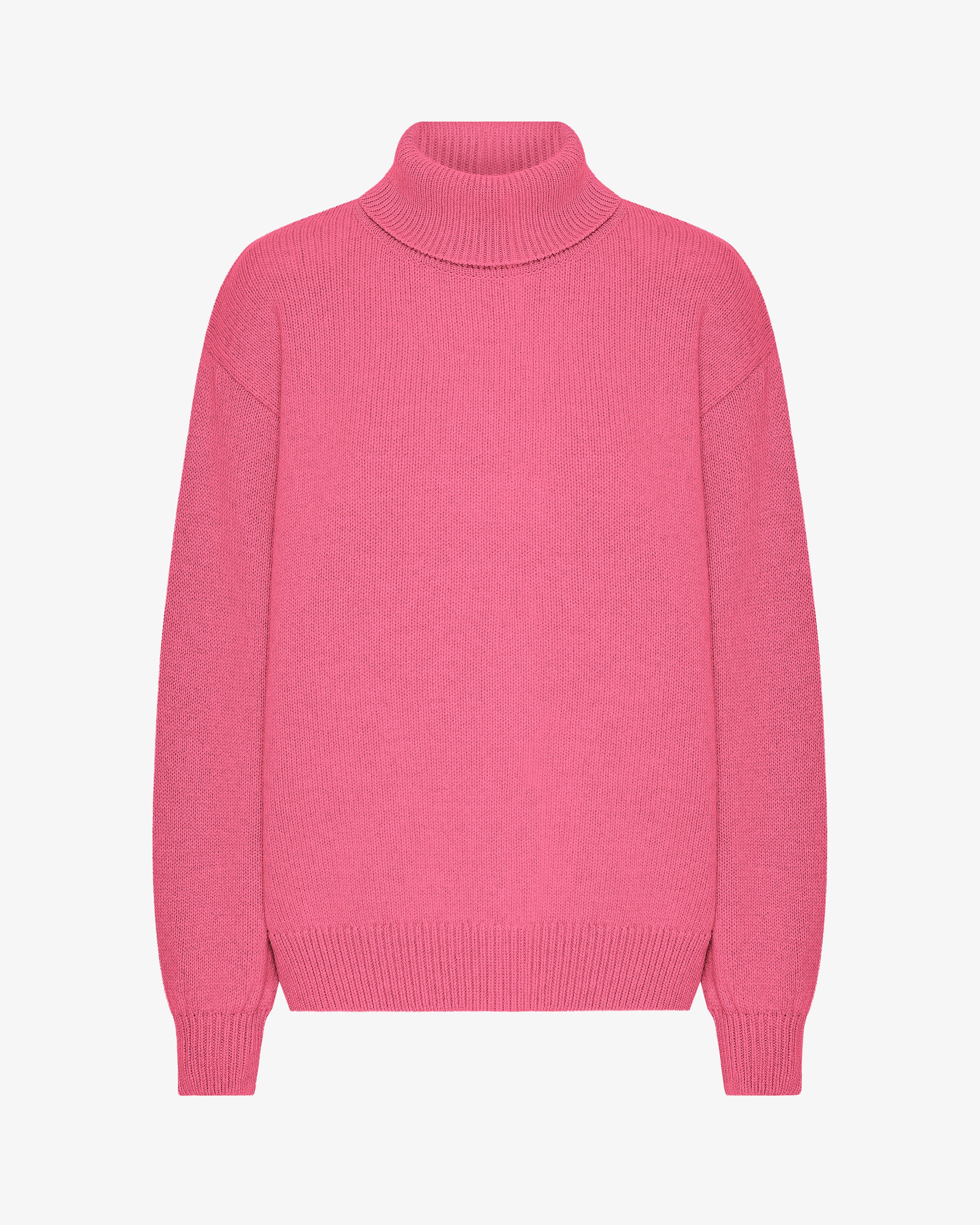 Merino Wool Turtleneck - Bubblegum Pink