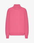 Merino Wool Turtleneck - Bubblegum Pink