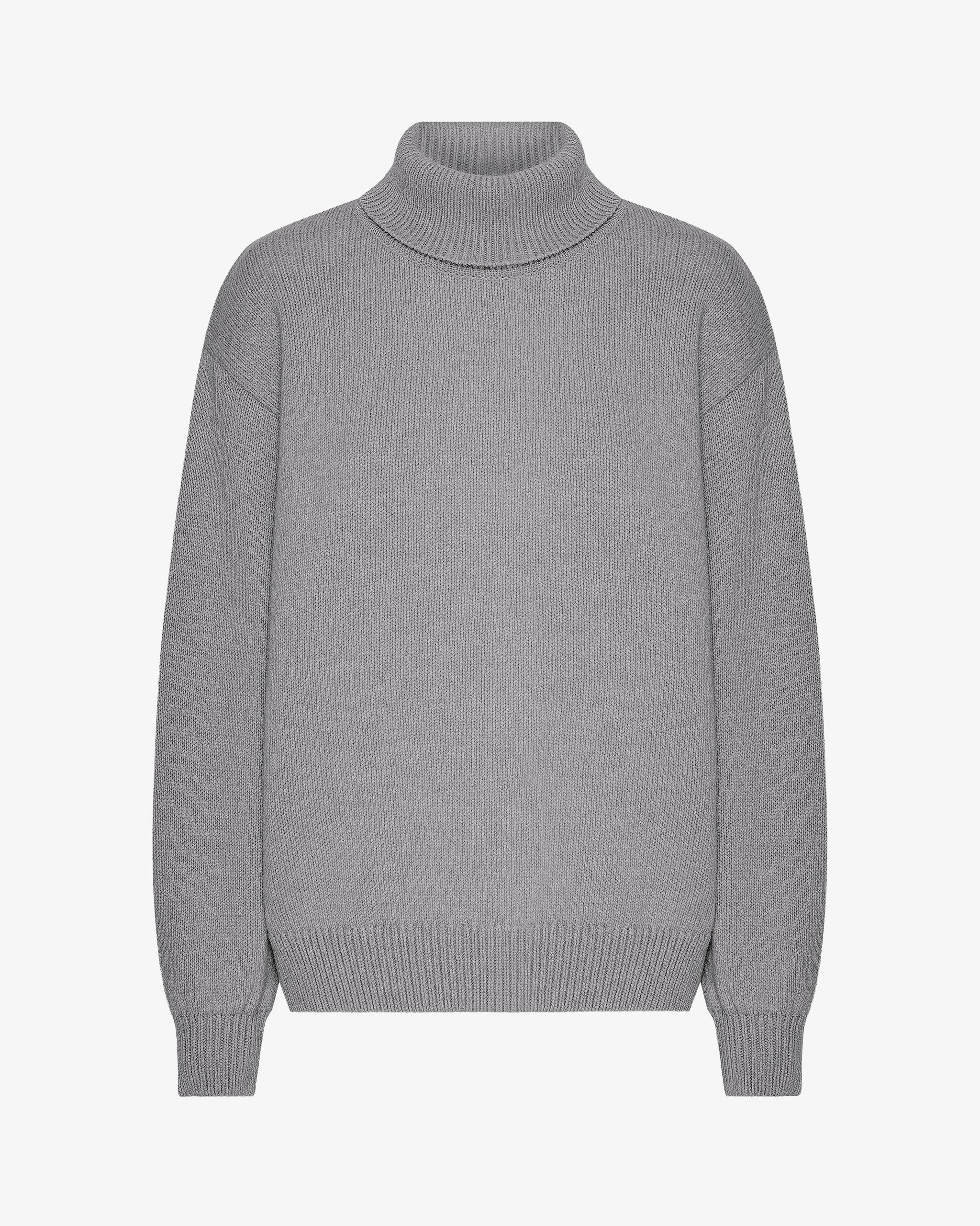 Merino Wool Turtleneck Heather Grey - Main Image