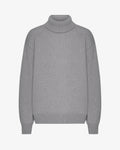 Merino Wool Turtleneck - Heather Grey