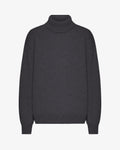 Merino Wool Turtleneck - Lava Grey