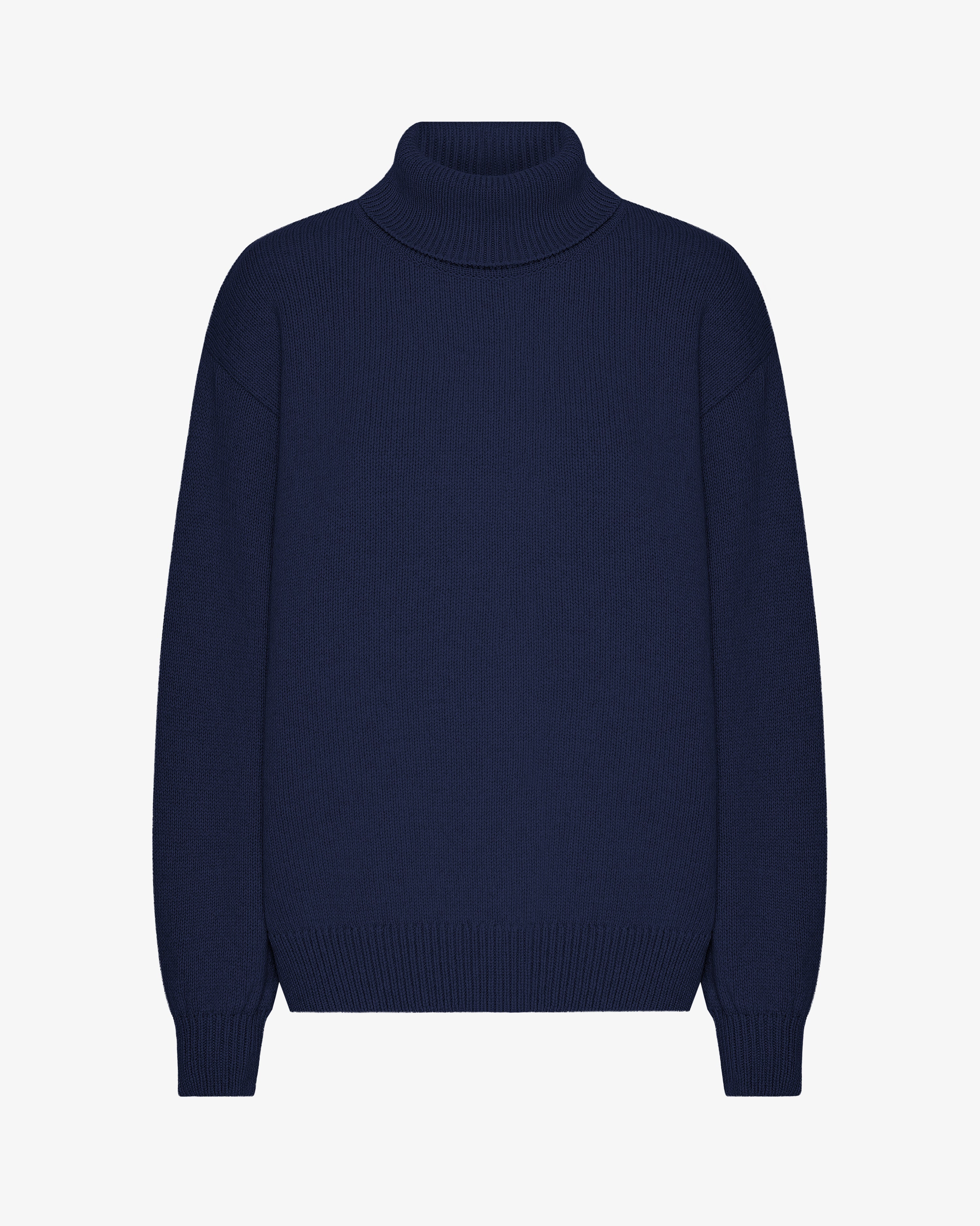 Merino Wool Turtleneck - Marine Blue
