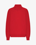 Merino Wool Turtleneck - Scarlet Red