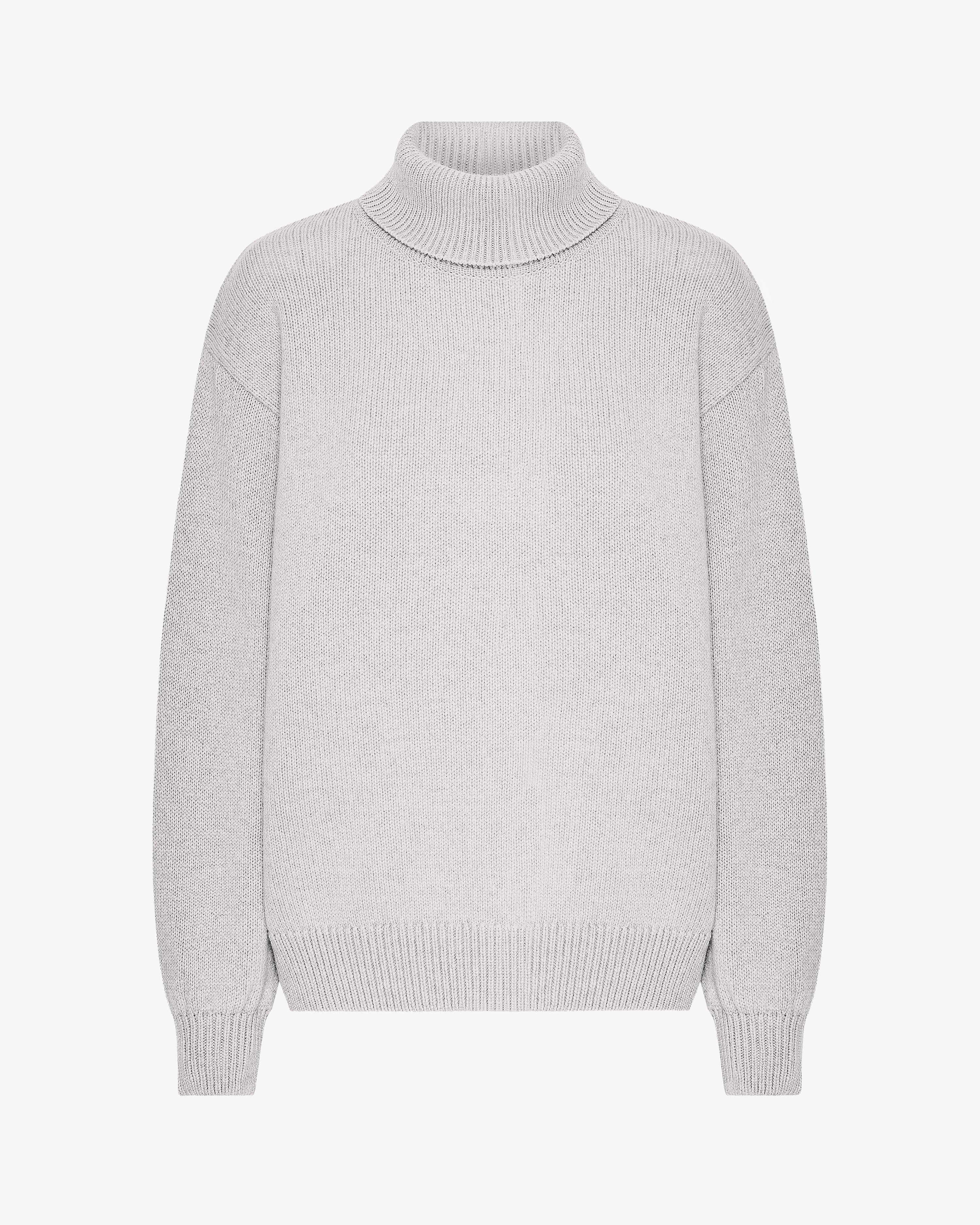 Merino Wool Turtleneck - Snow Melange