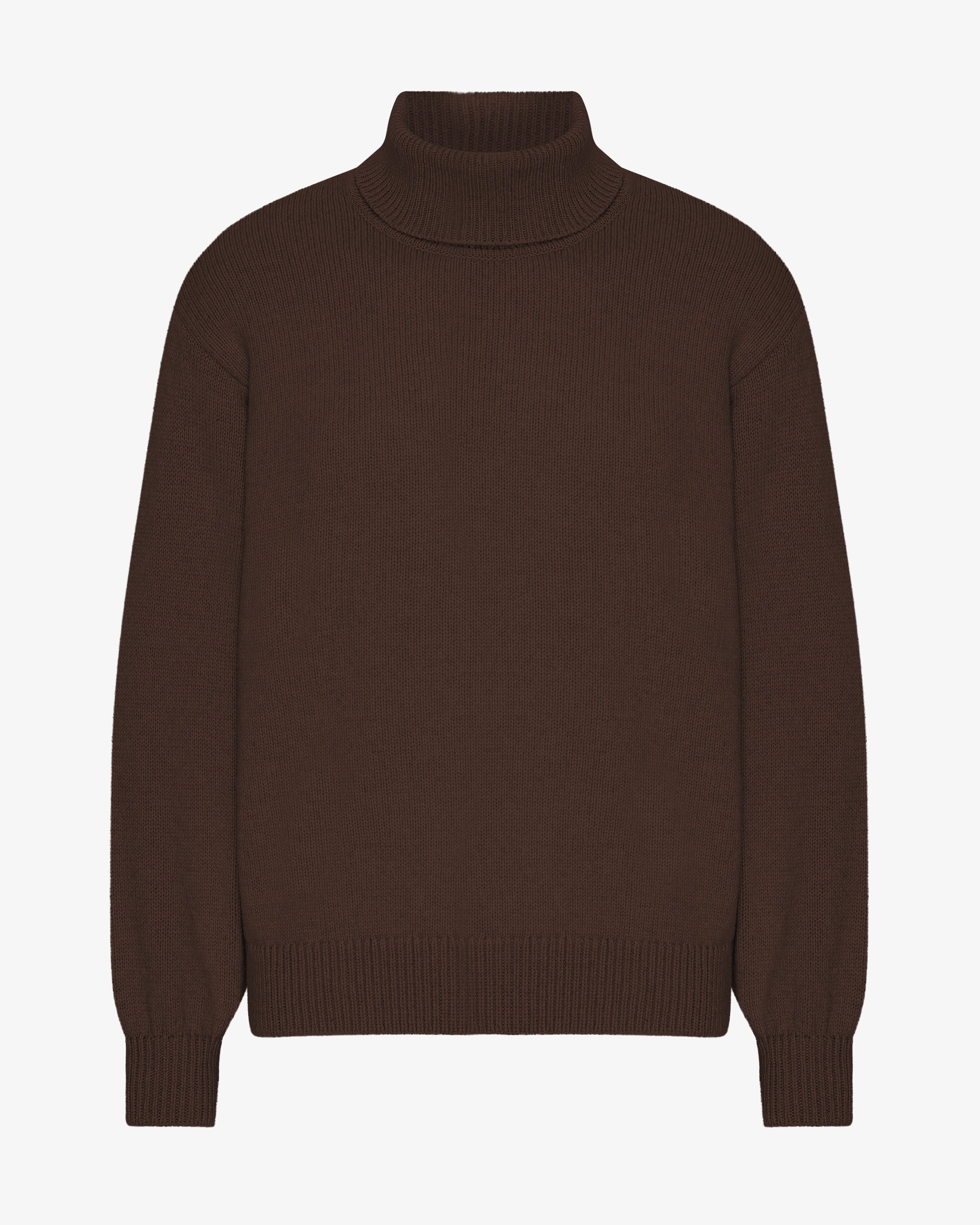 Merino Wool Turtleneck Coffee Brown - Main Image