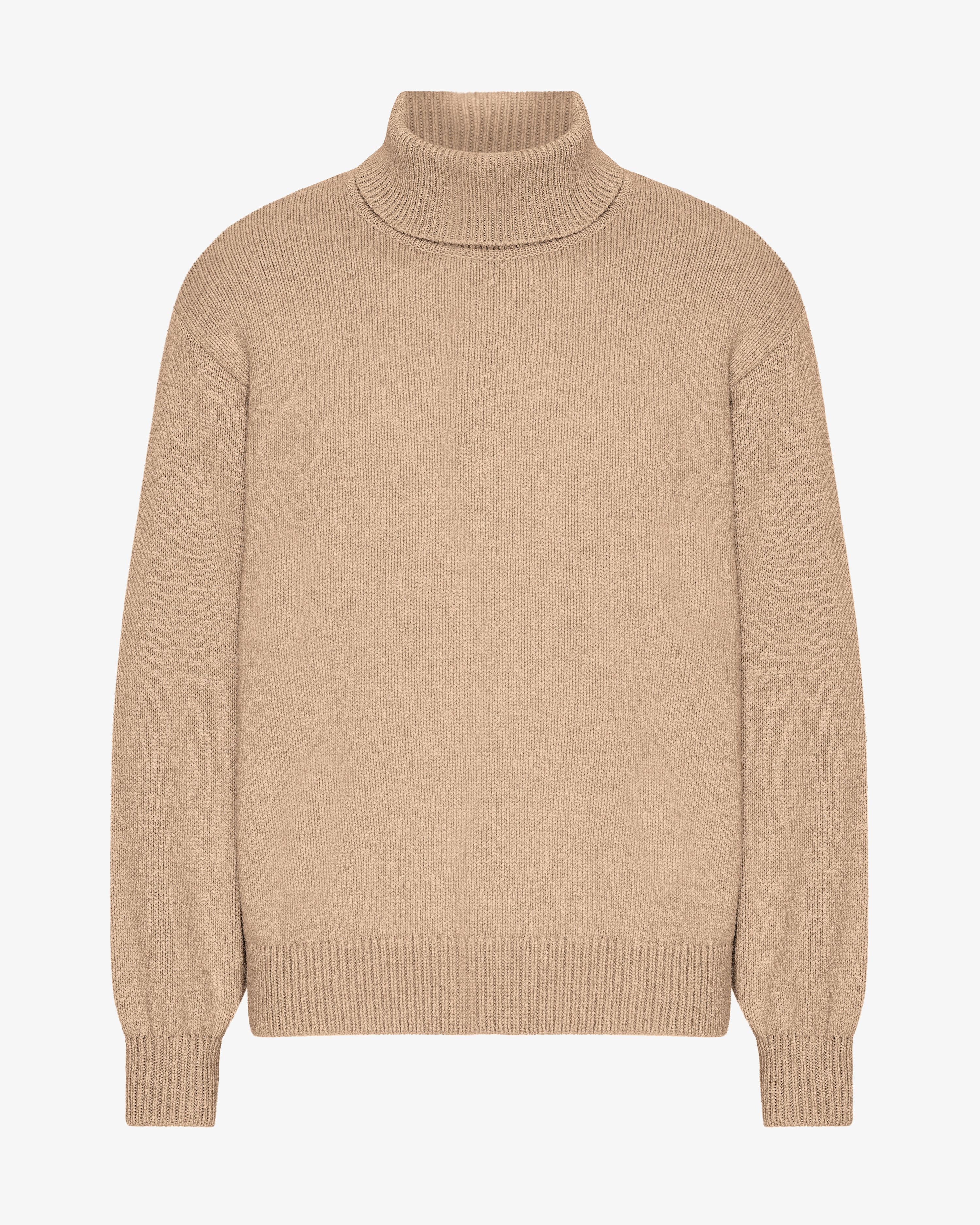 Merino Wool Turtleneck - Honey Beige