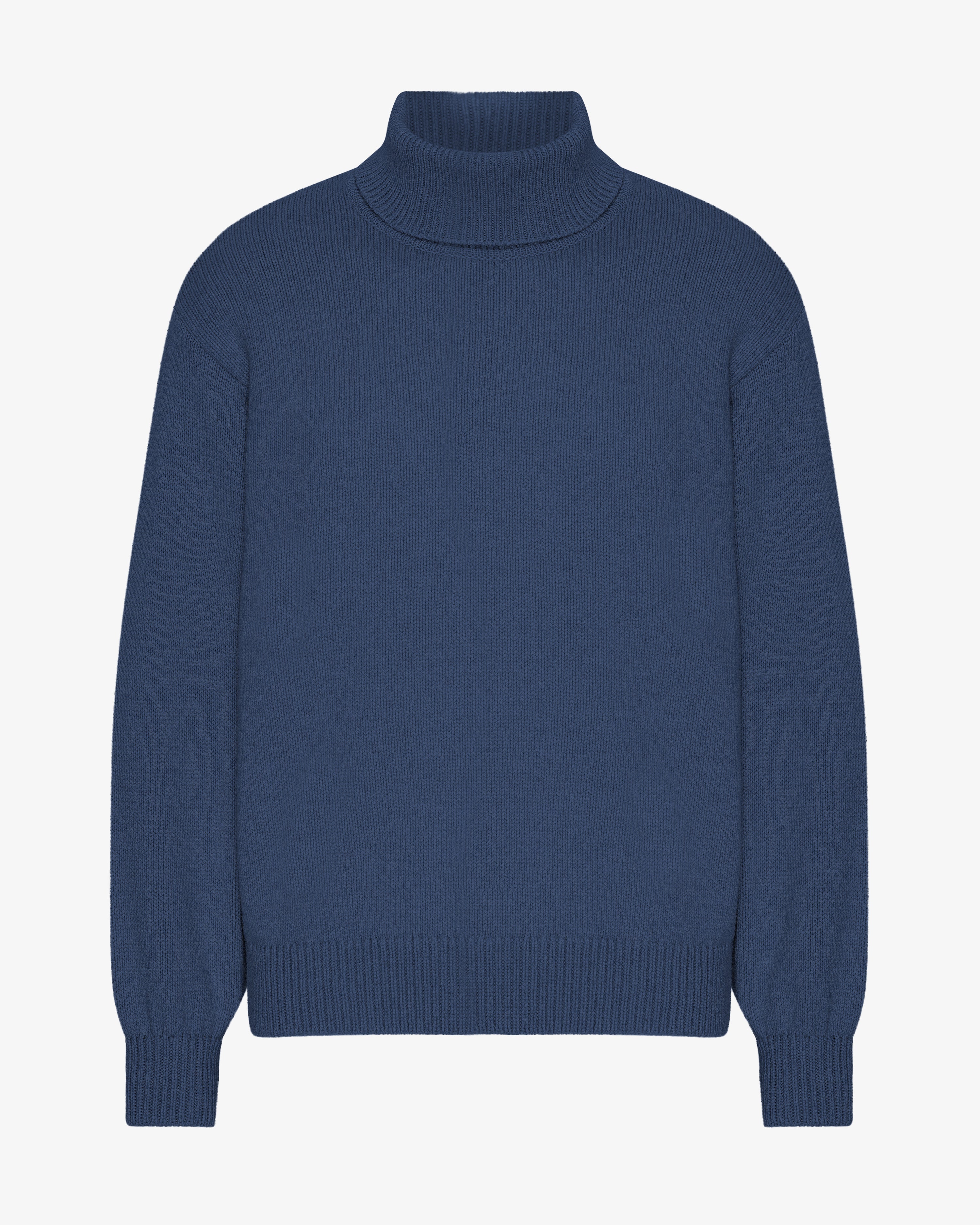 Merino Wool Turtleneck - Petrol Blue