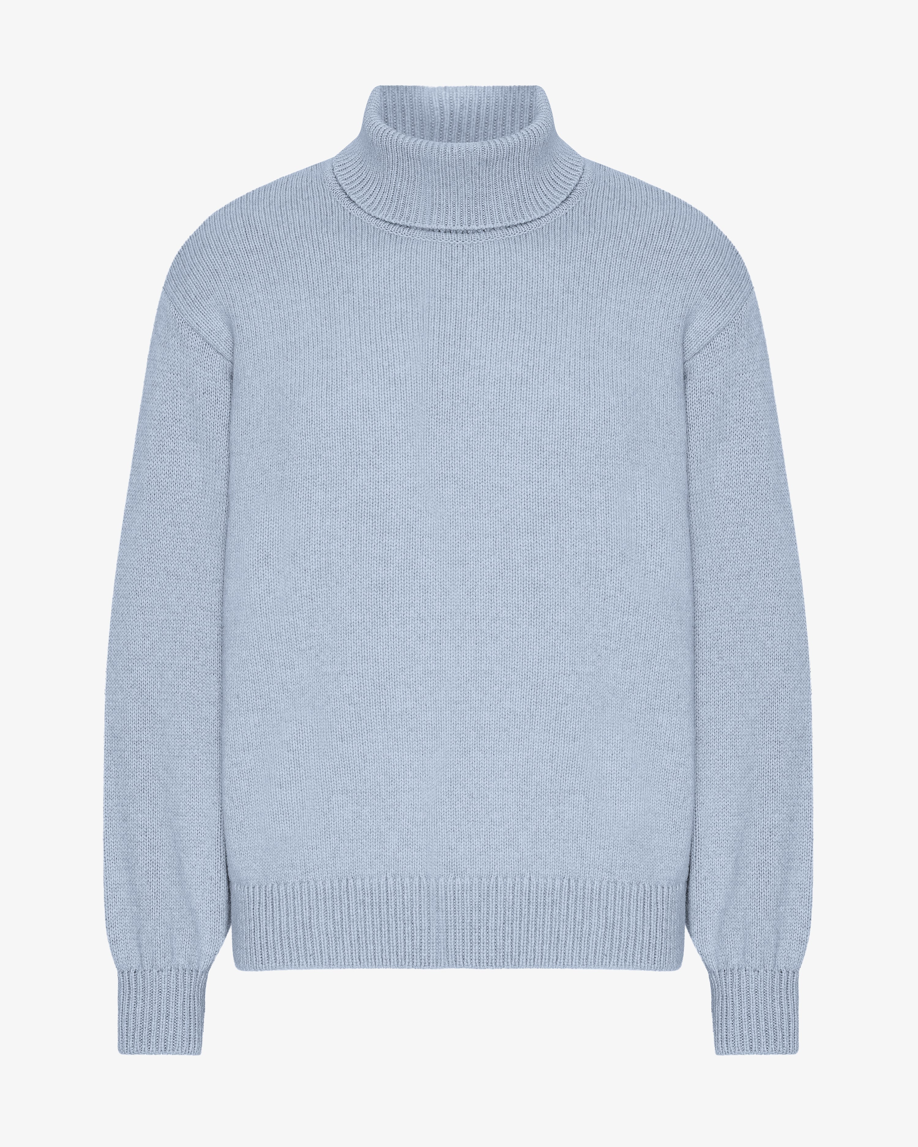 Merino Wool Turtleneck - Polar Blue