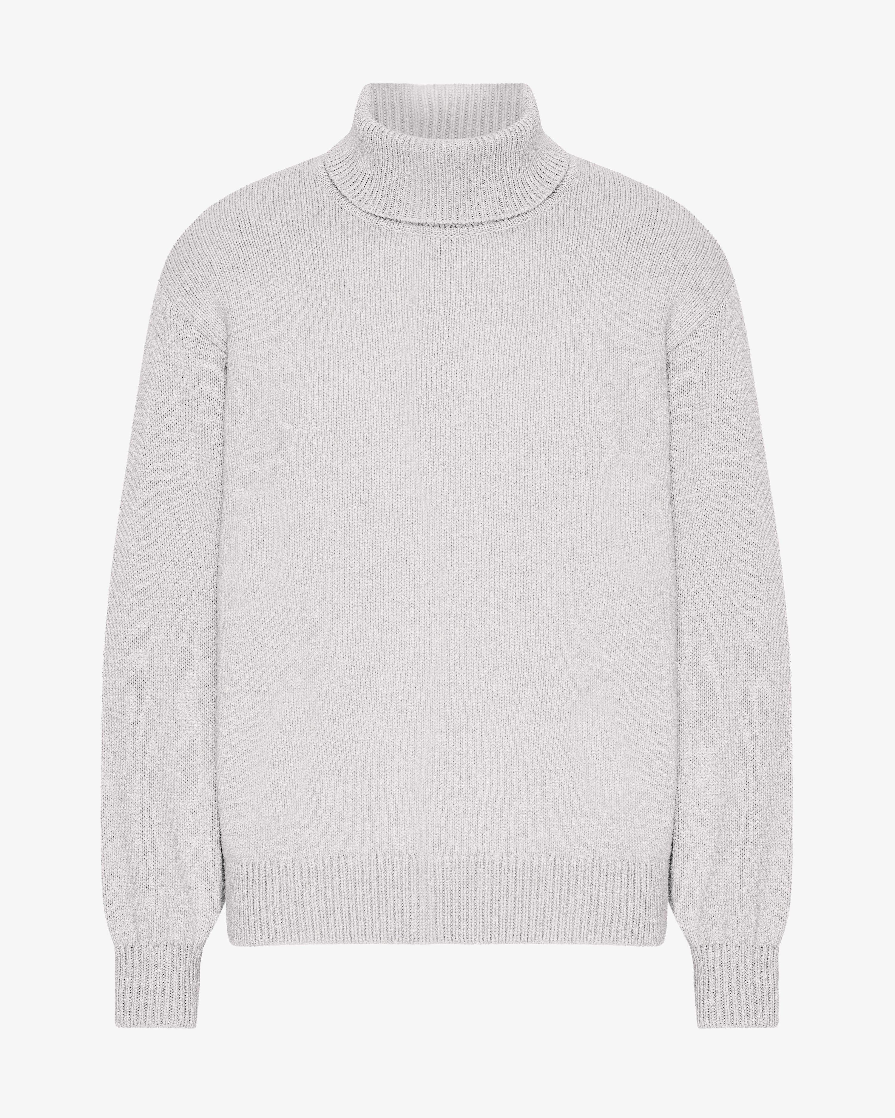 Merino Wool Turtleneck - Snow Melange