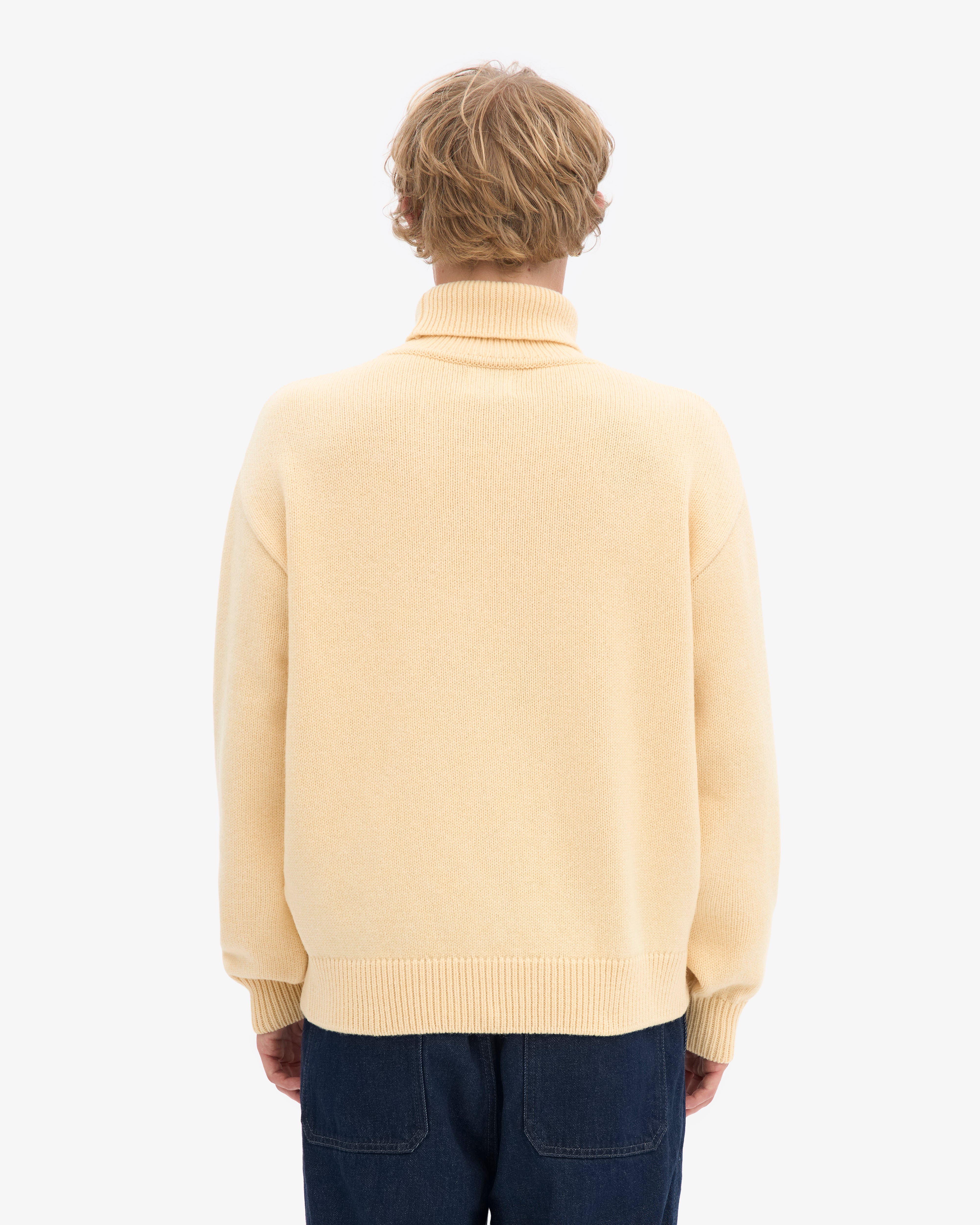 Merino Wool Turtleneck - Soft Yellow