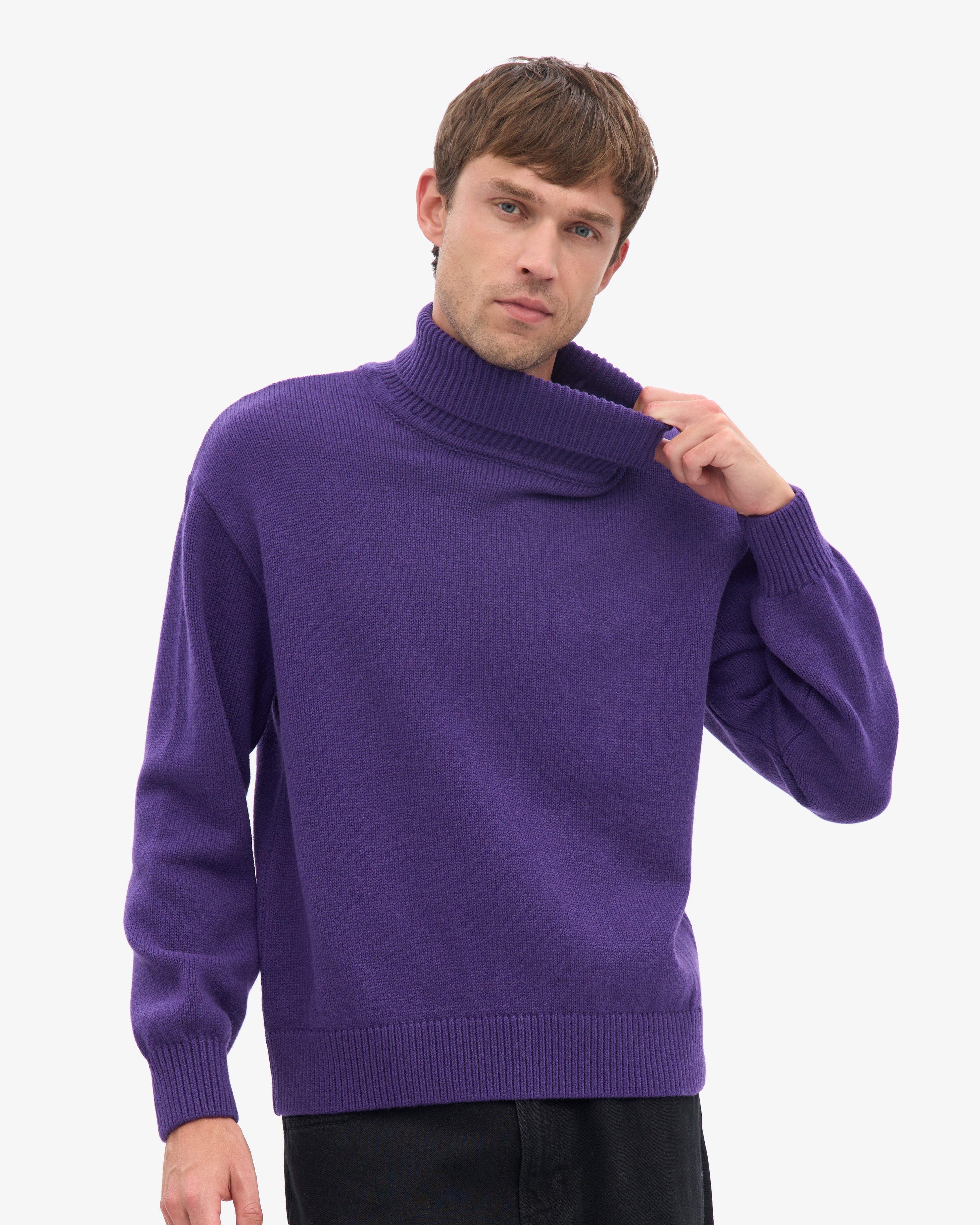 Merino Wool Turtleneck - Ultra Violet