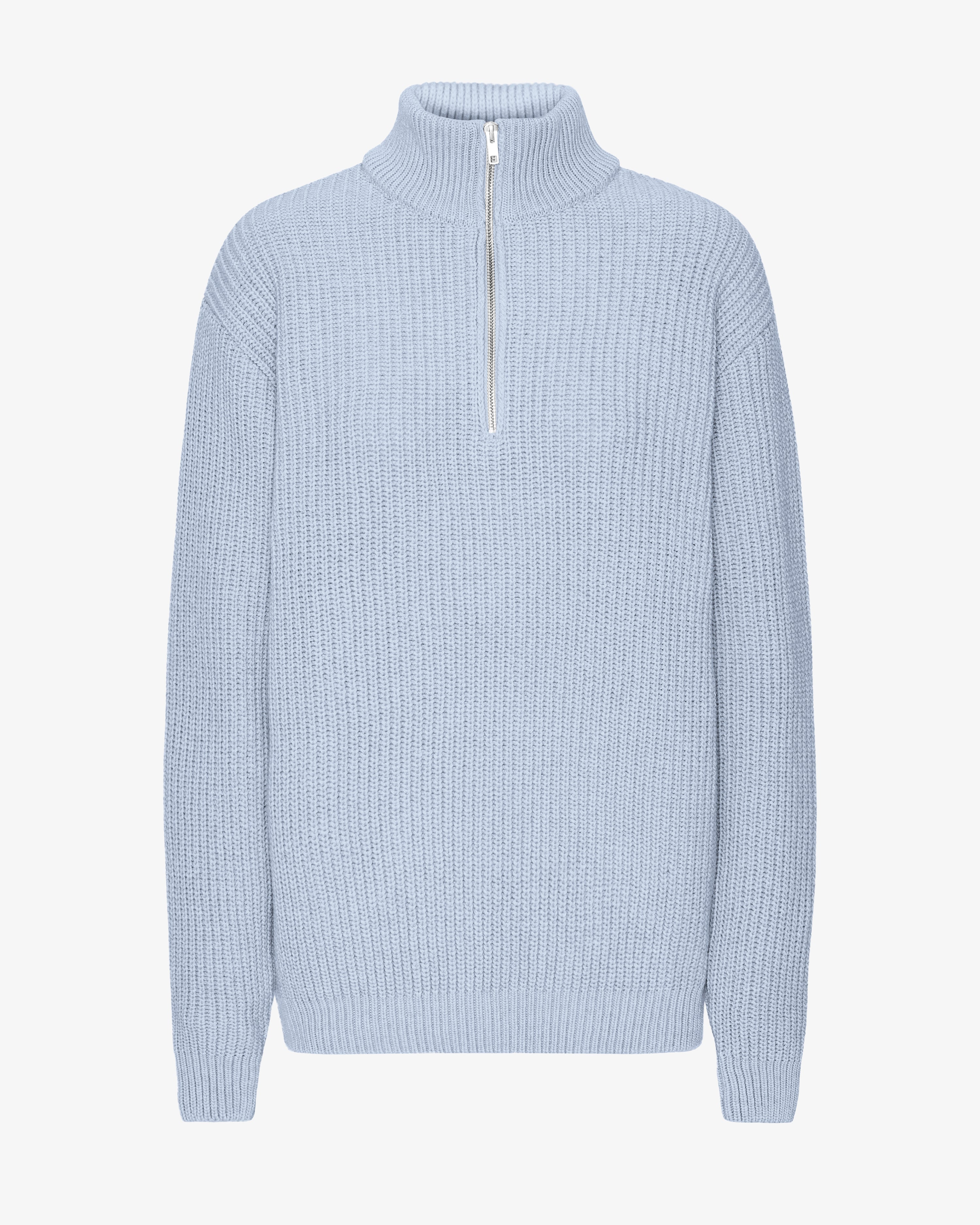 Merino Quarter Zip - Polar Blue