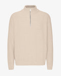 Merino Quarter Zip - Ivory White