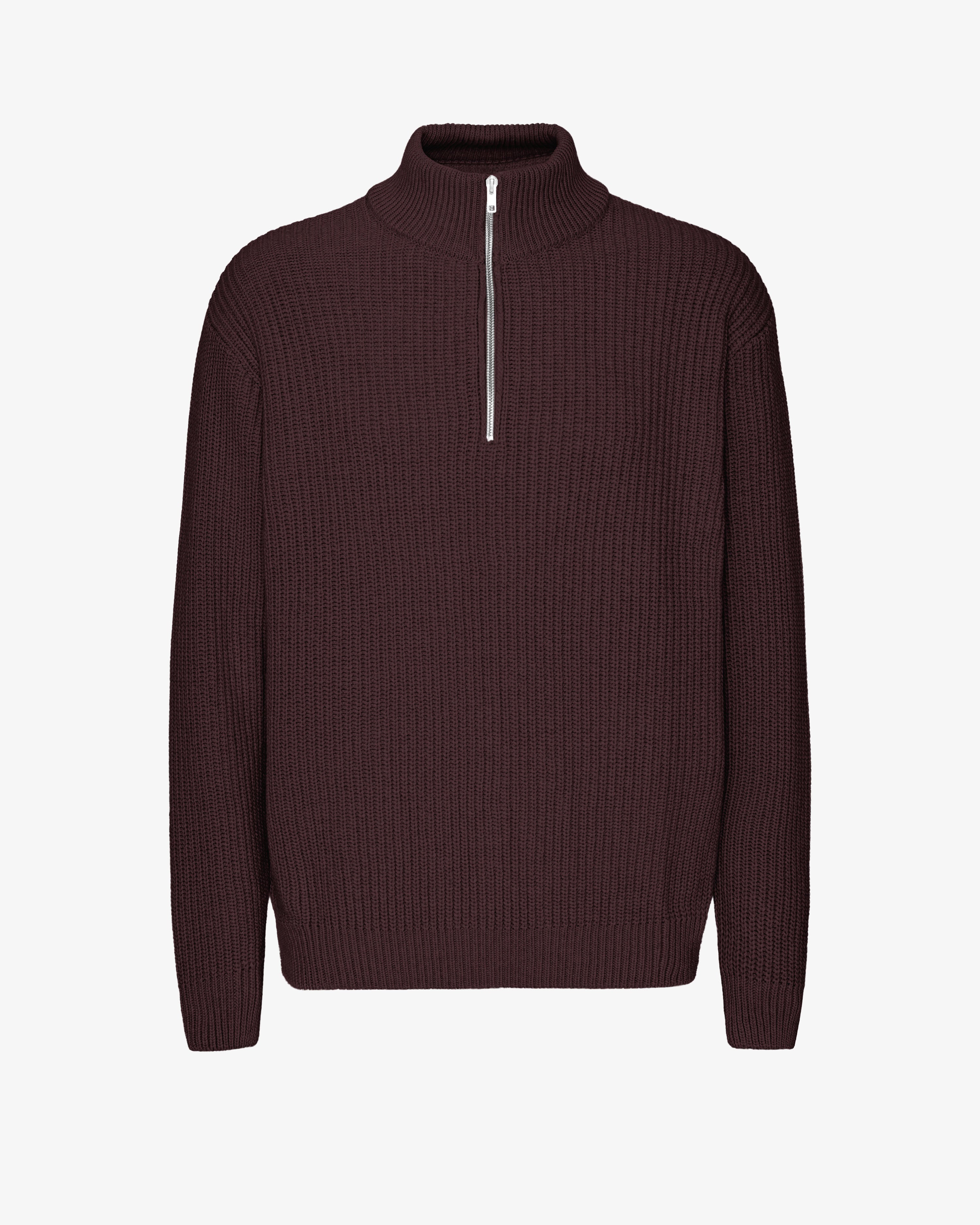Merino Quarter Zip - Oxblood Red