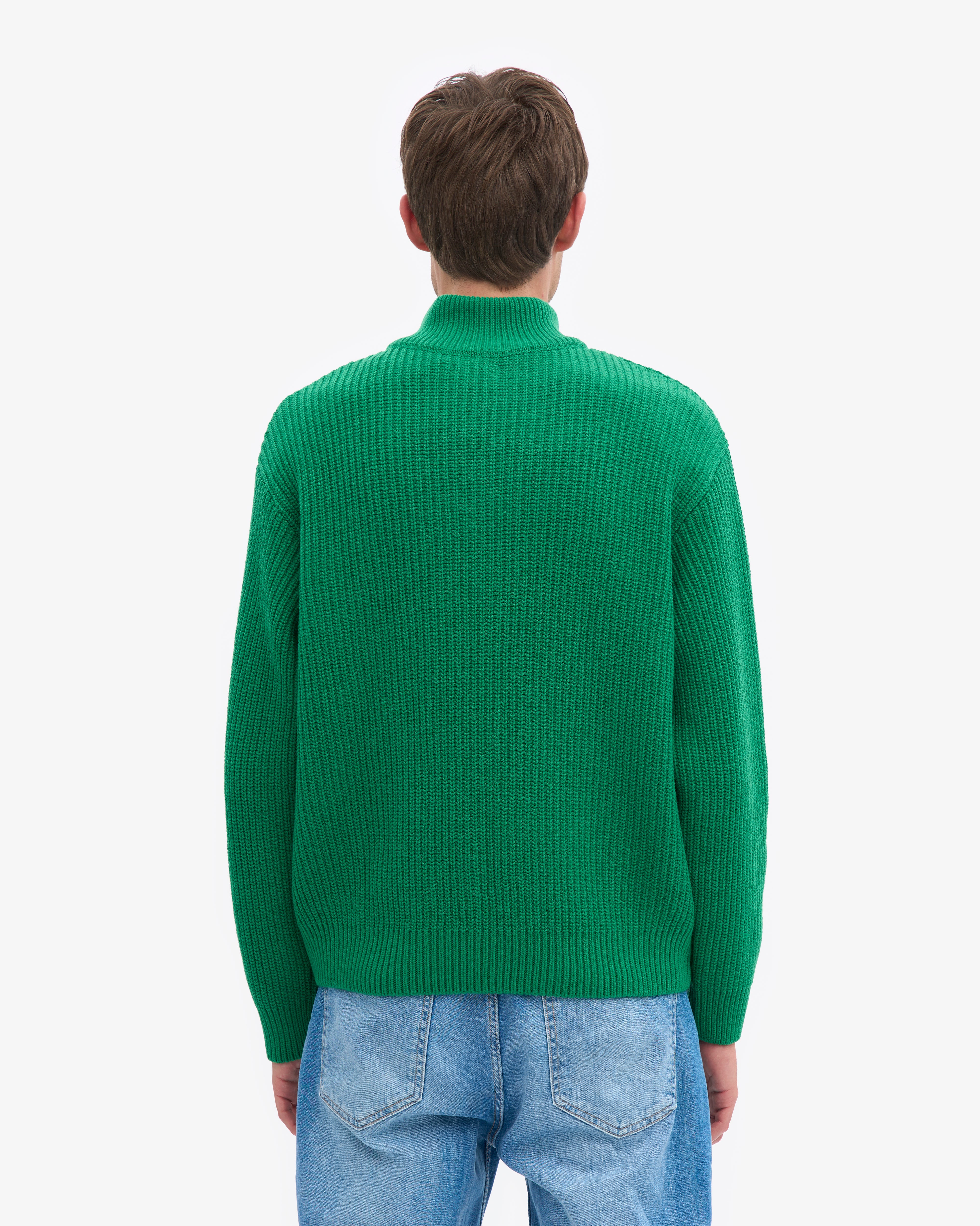 Merino Quarter Zip - Kelly Green