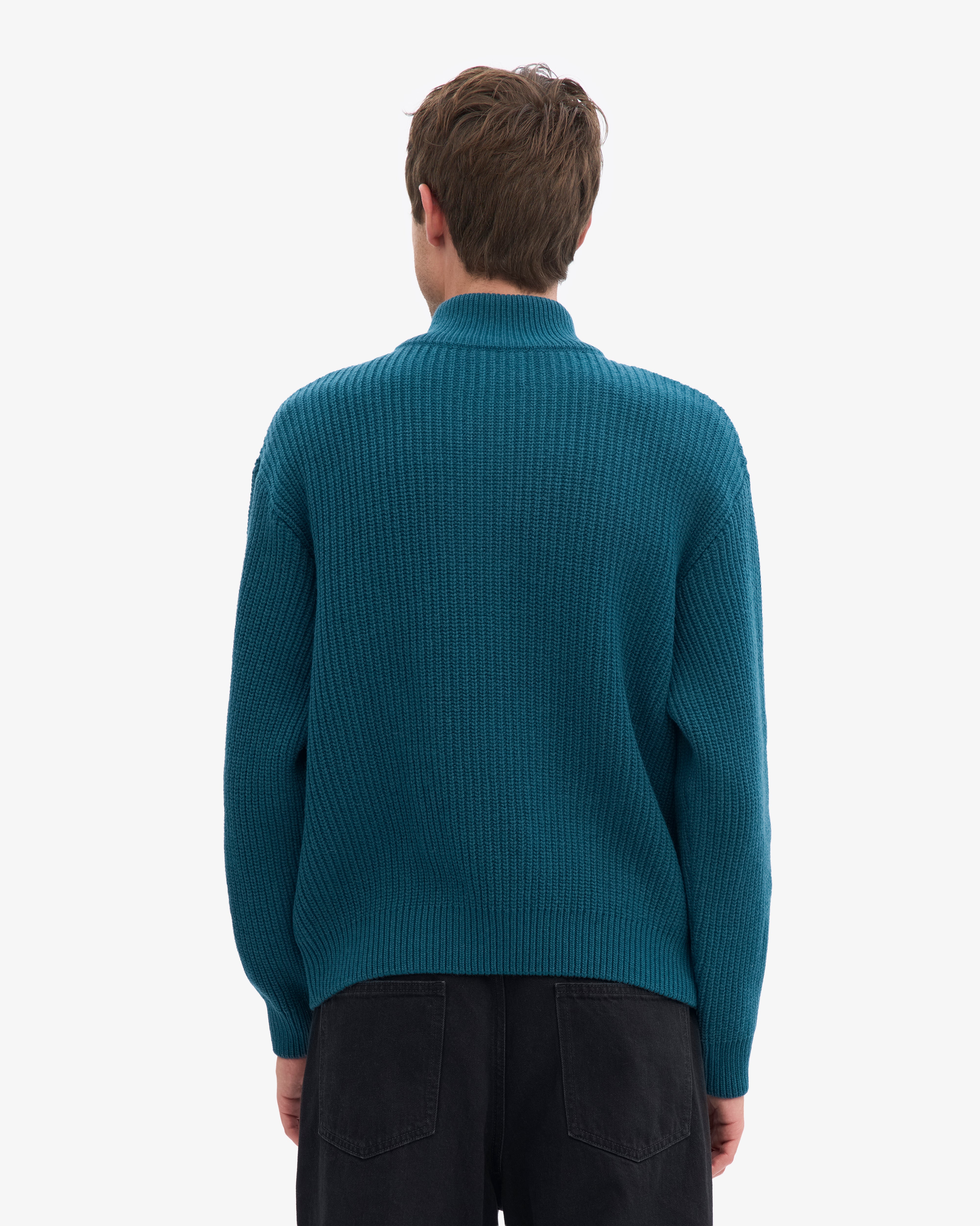 Merino Quarter Zip - Ocean Green