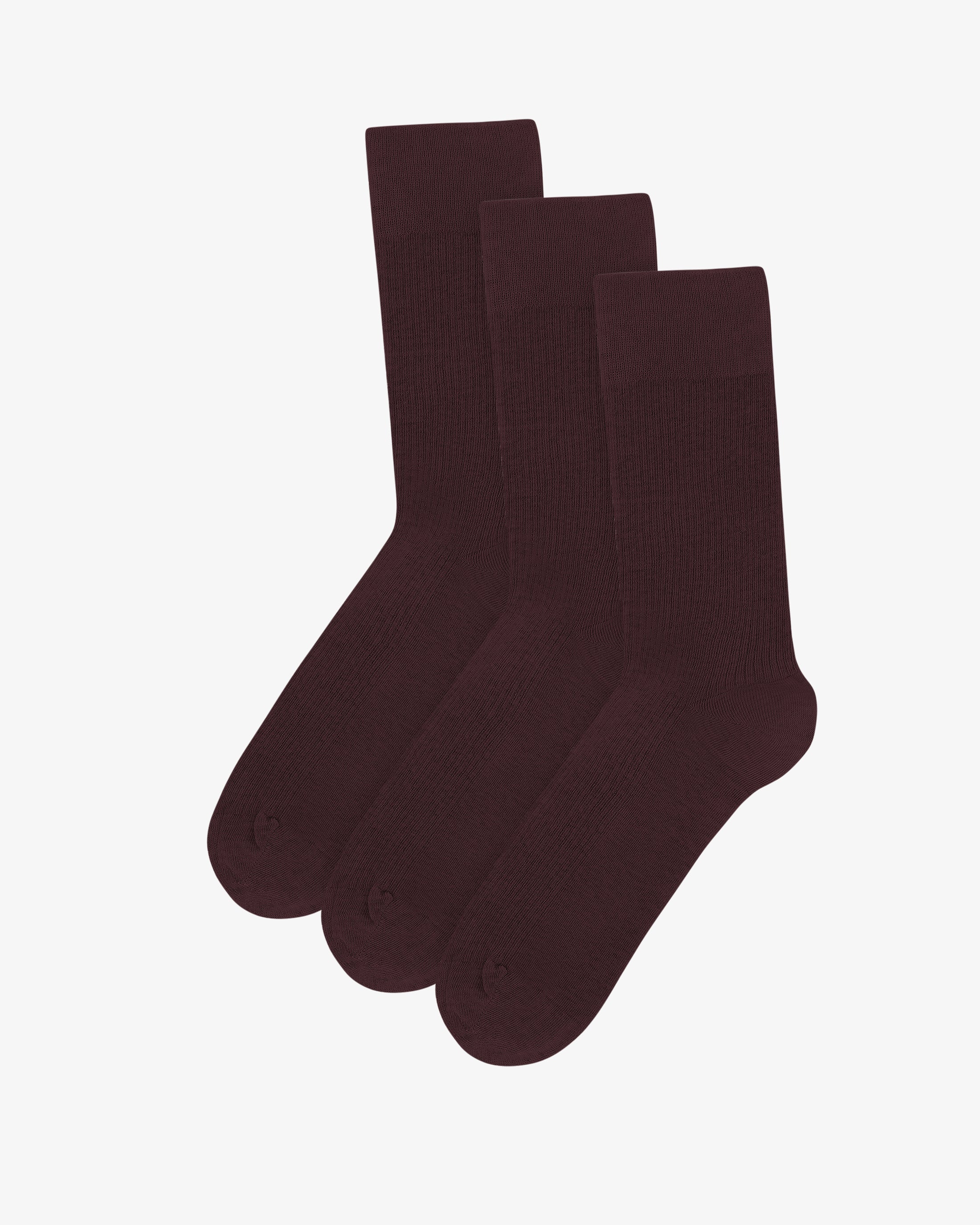 Classic Organic Sock - Oxblood Red (3-Pack)