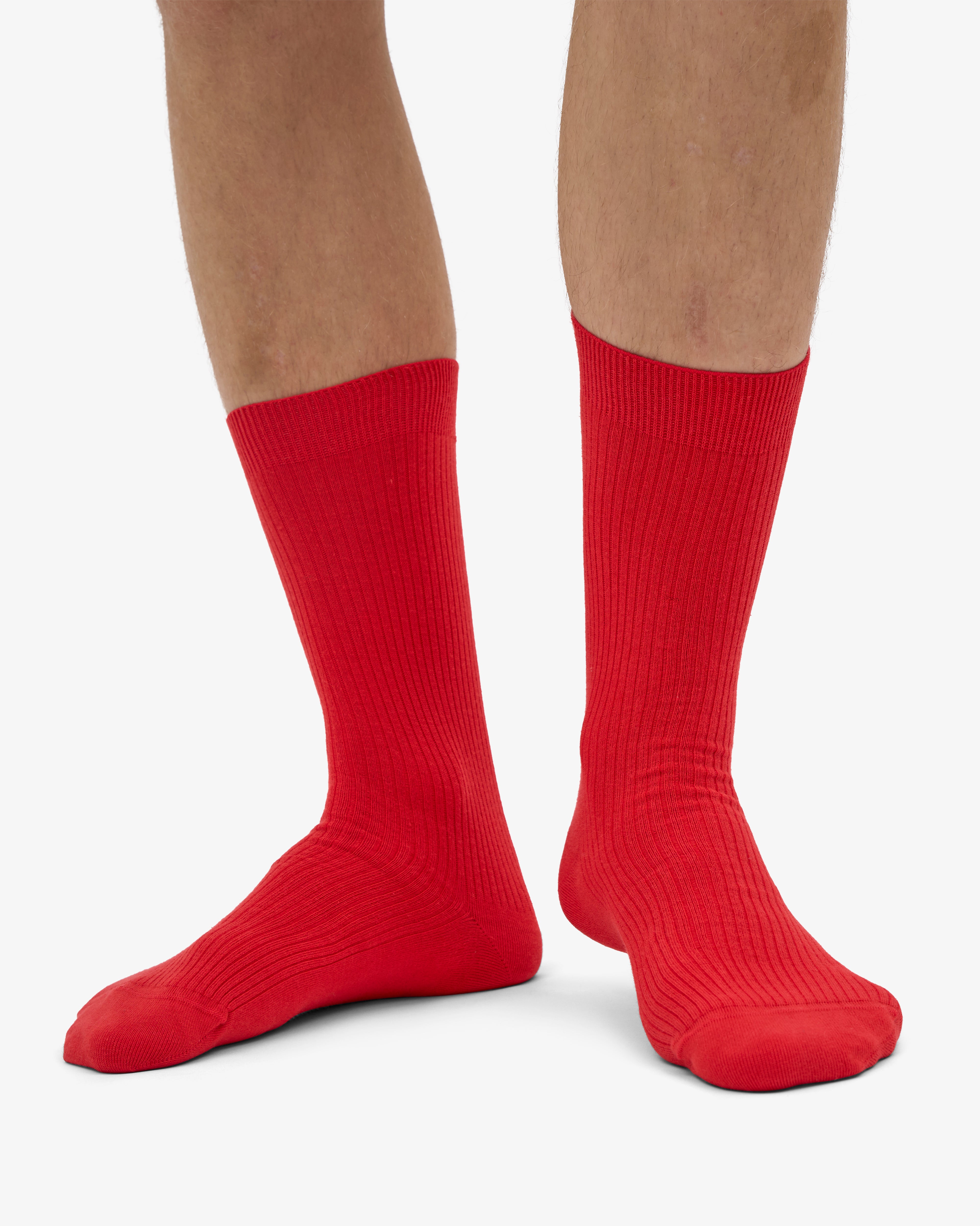 Classic Organic Sock - Red Tangerine