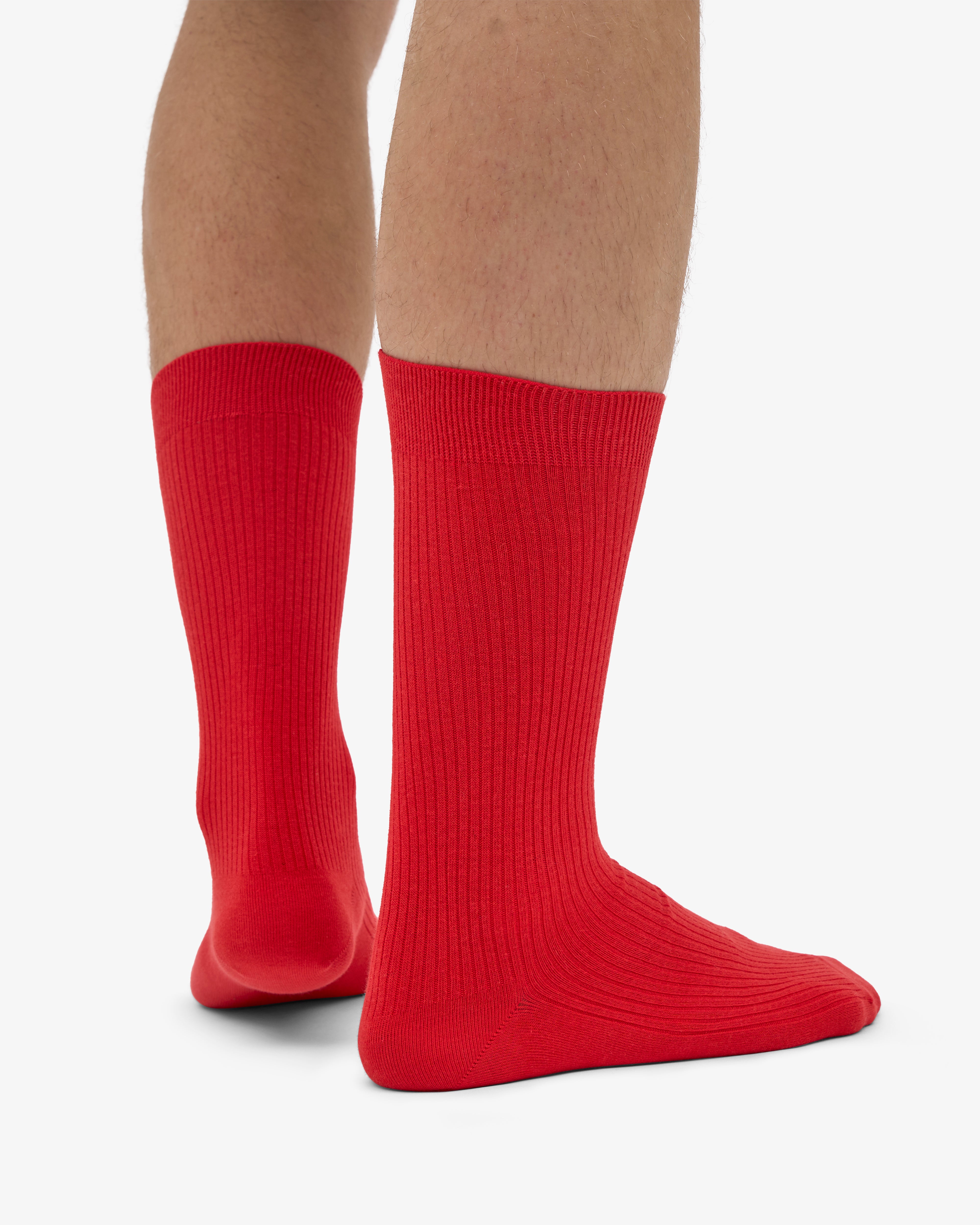 Classic Organic Sock - Red Tangerine (3-Pack)