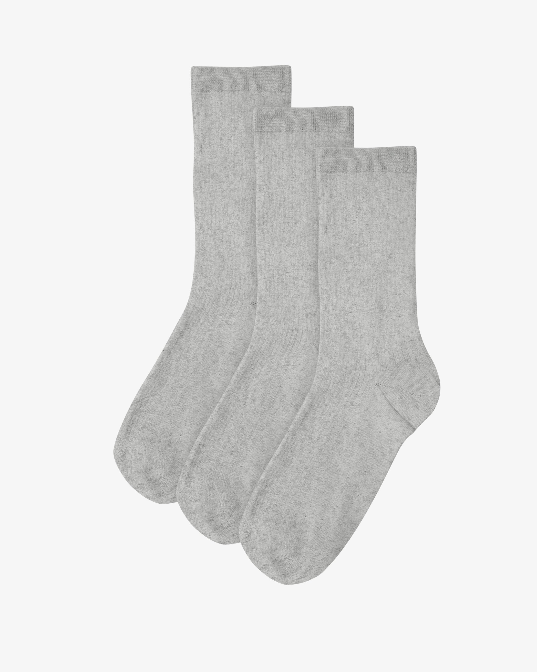 Women Classic Organic Sock - Heather Grey (3-Pack)
