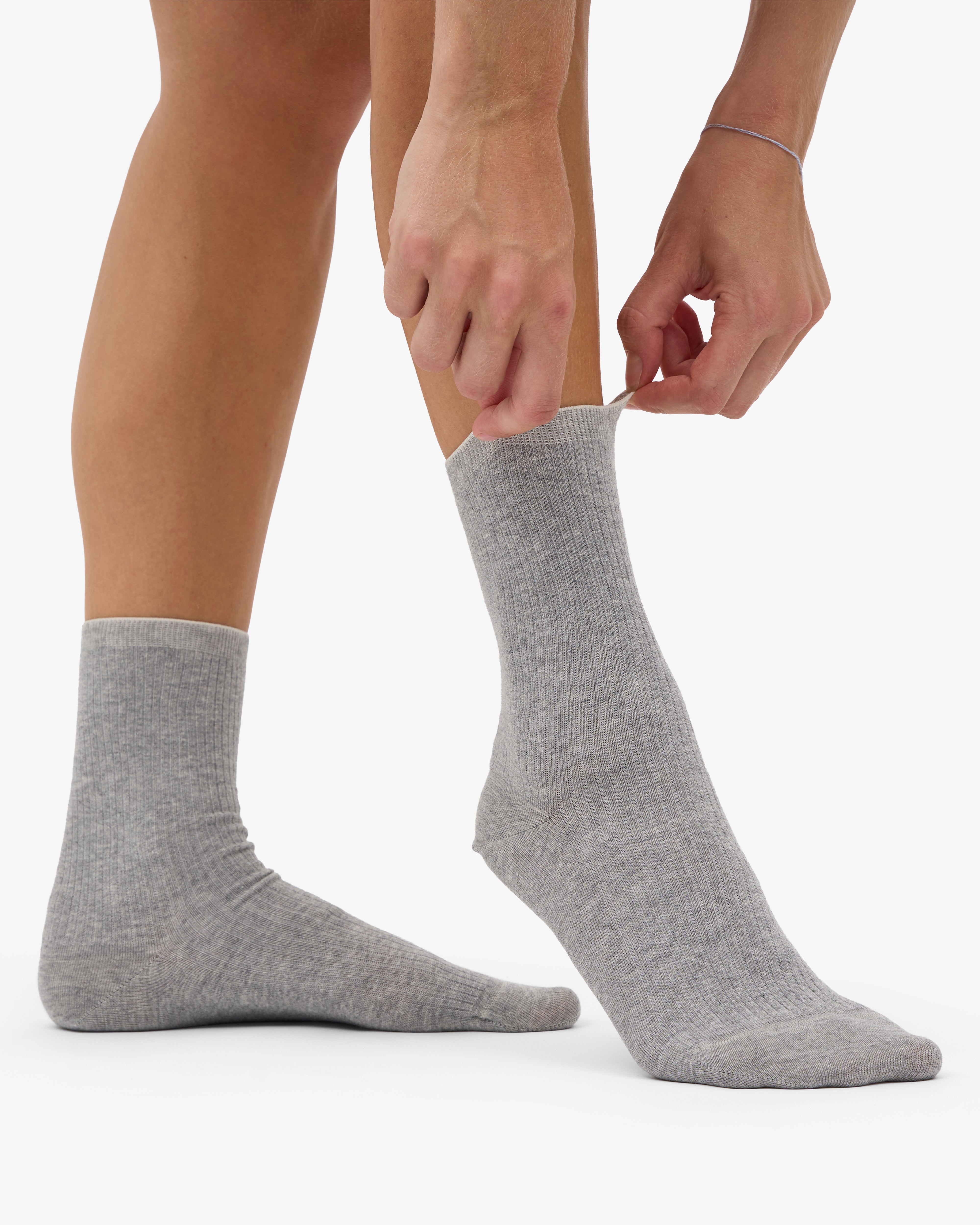 Women Classic Organic Sock - Heather Grey (3-Pack)