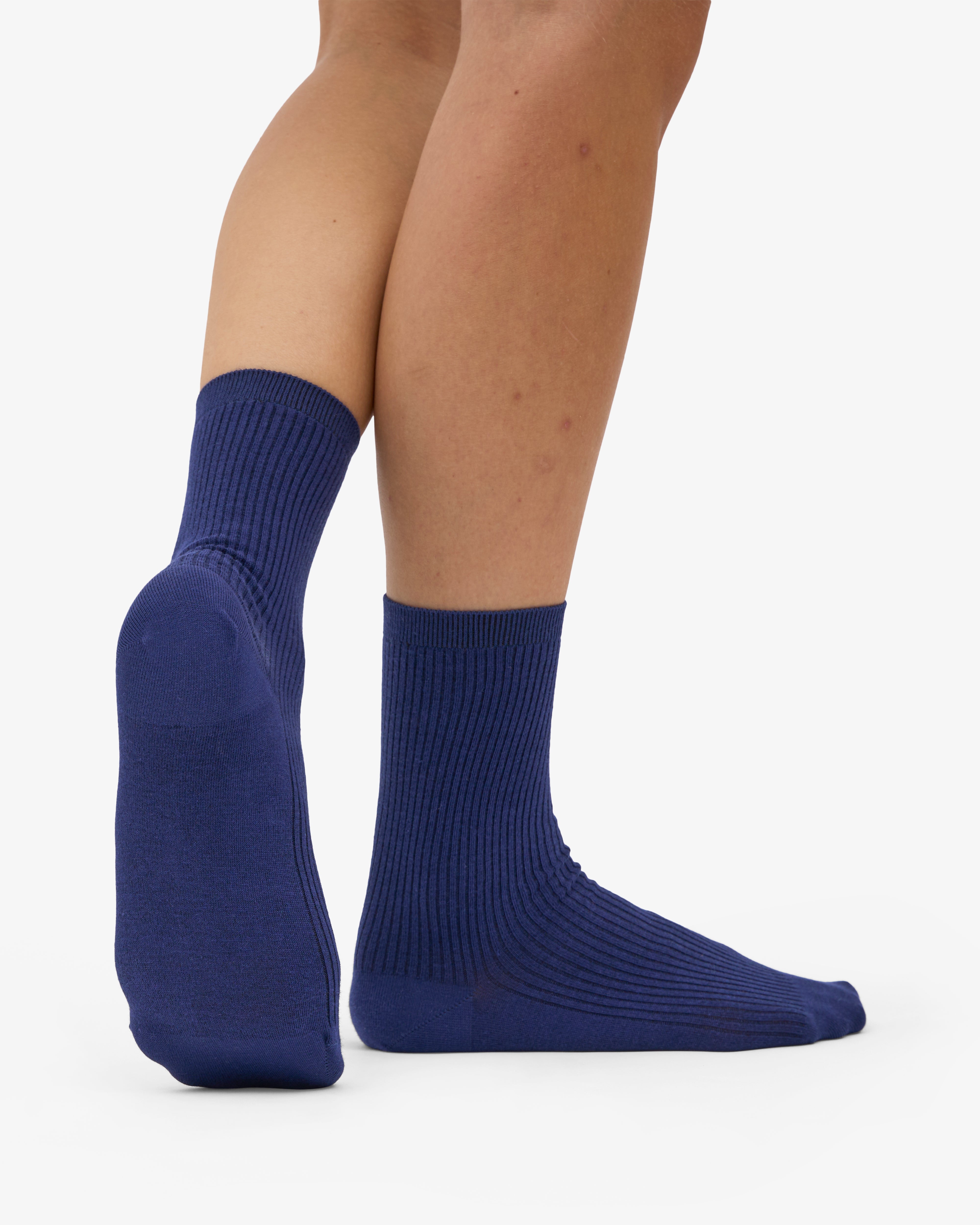 Women Classic Organic Sock - Marine Blue