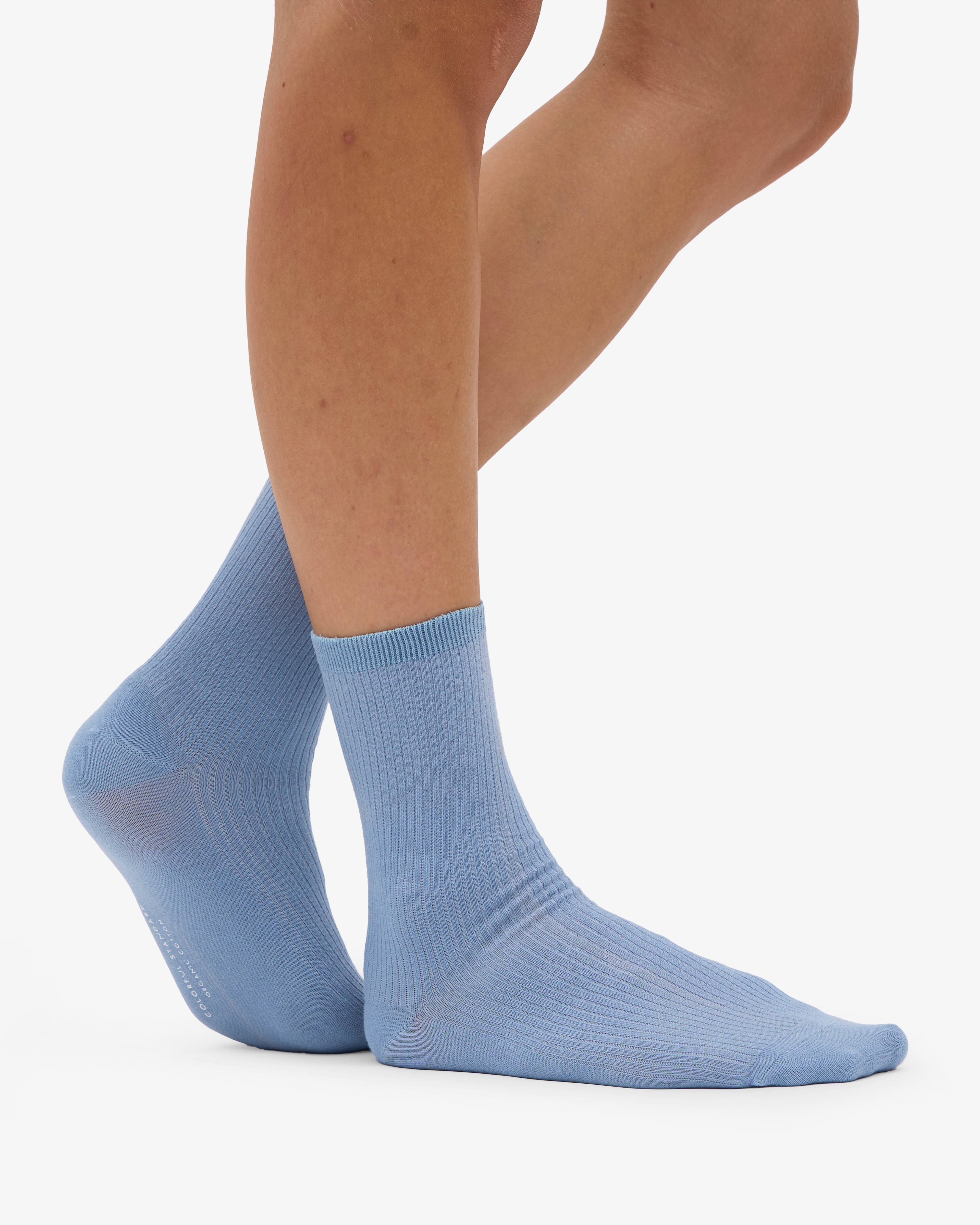Women Classic Organic Sock - Steel Blue