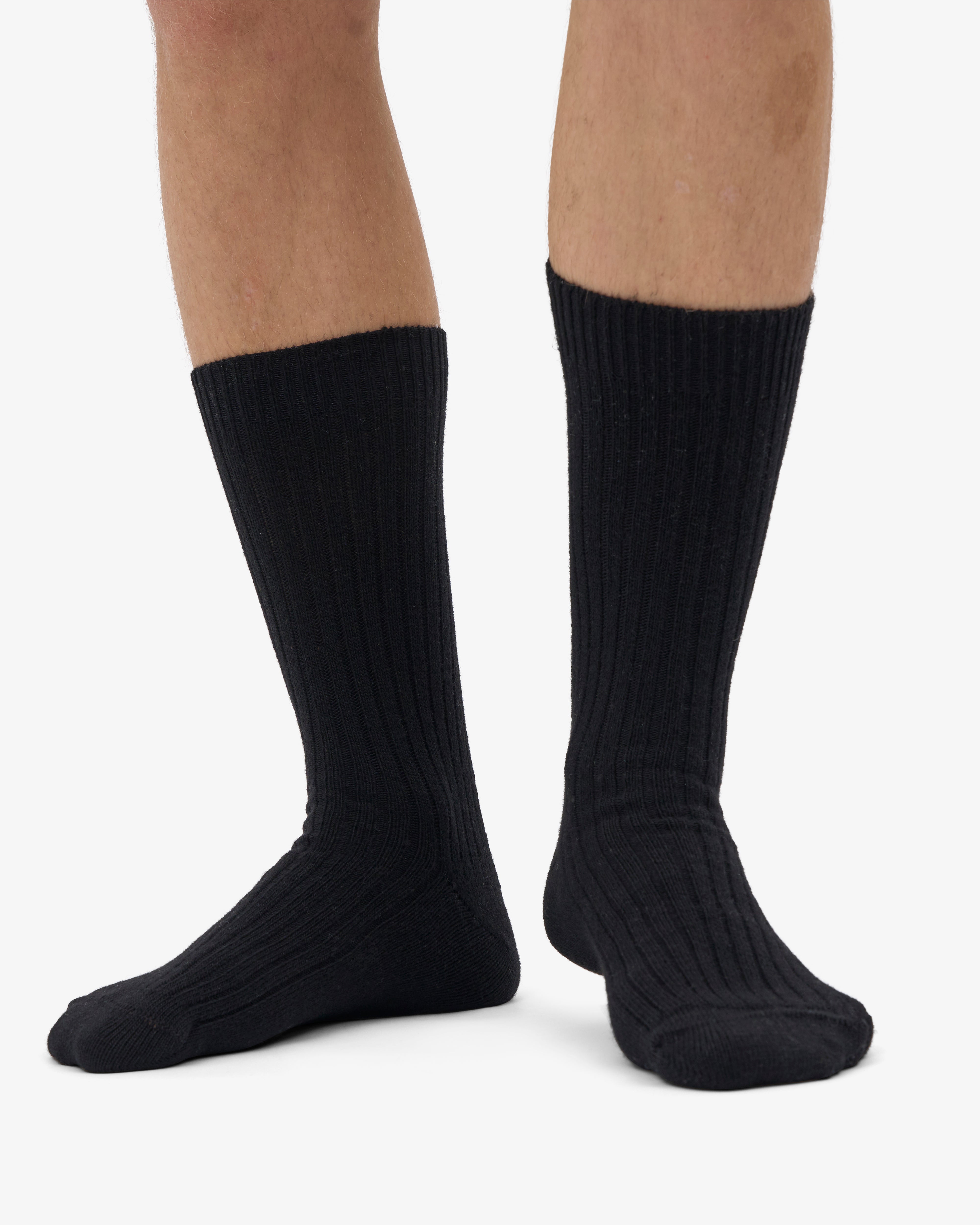 Merino Wool Blend Sock - Deep Black