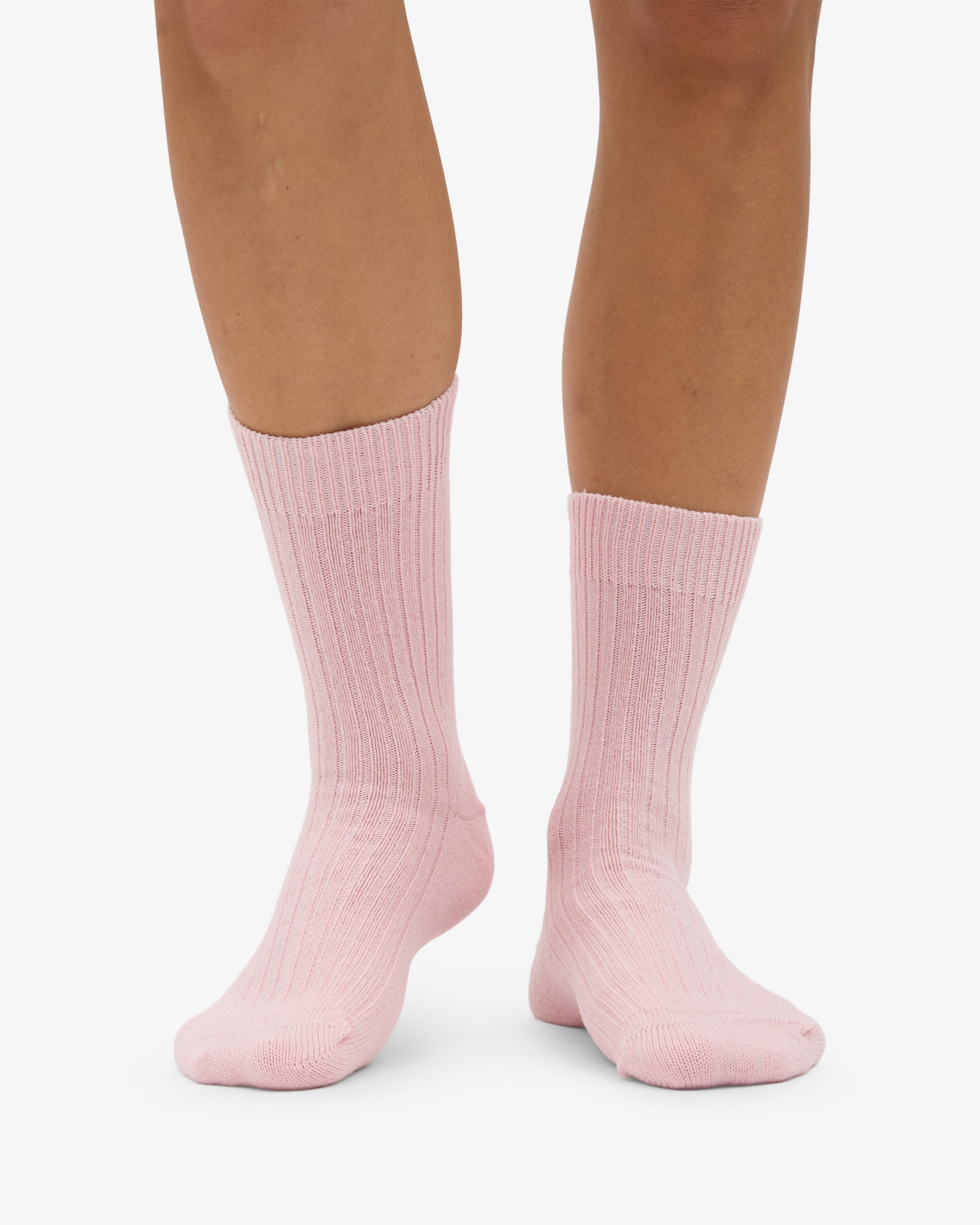 Merino Wool Blend Sock - Faded Pink