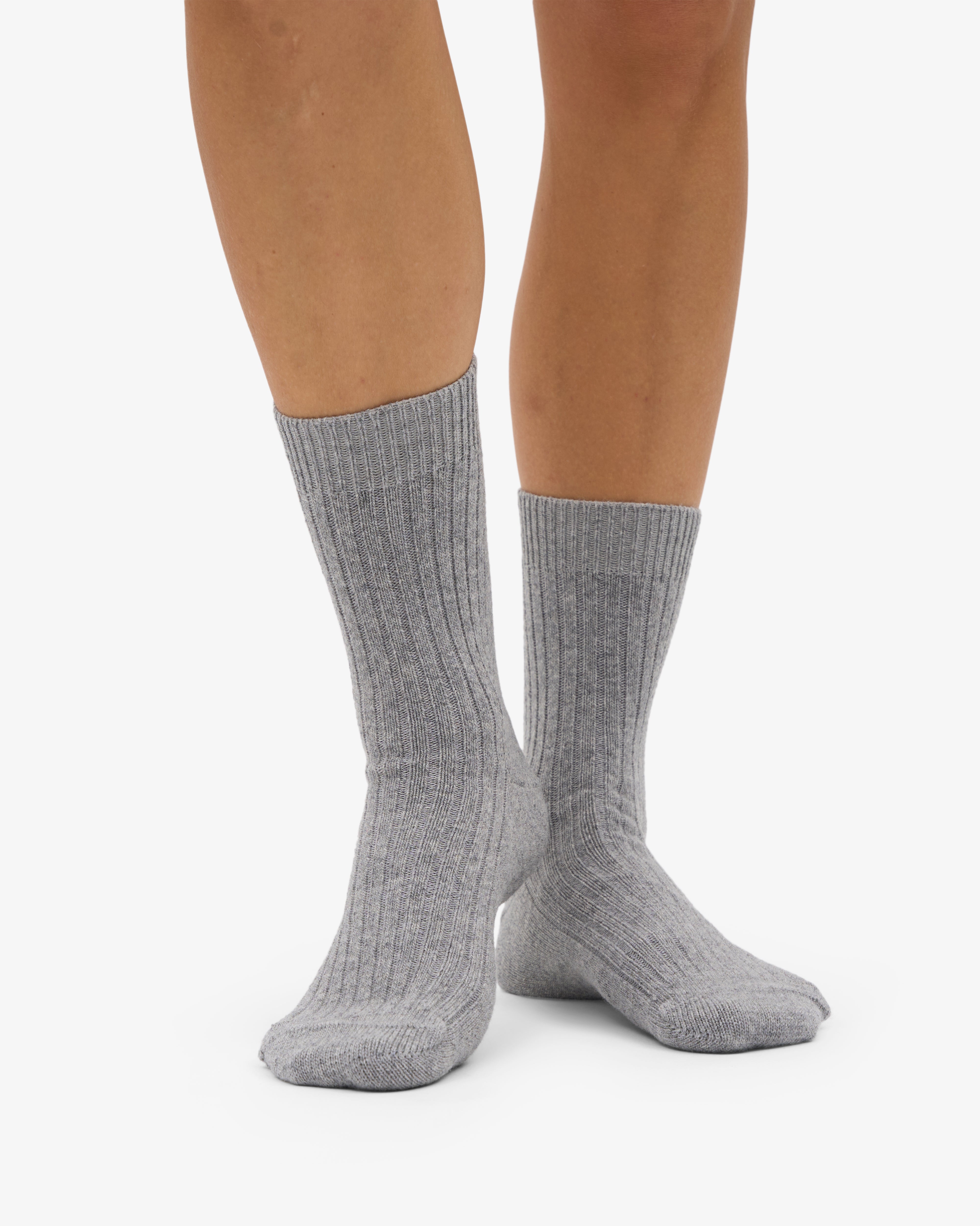 Merino Wool Blend Sock - Heather Grey