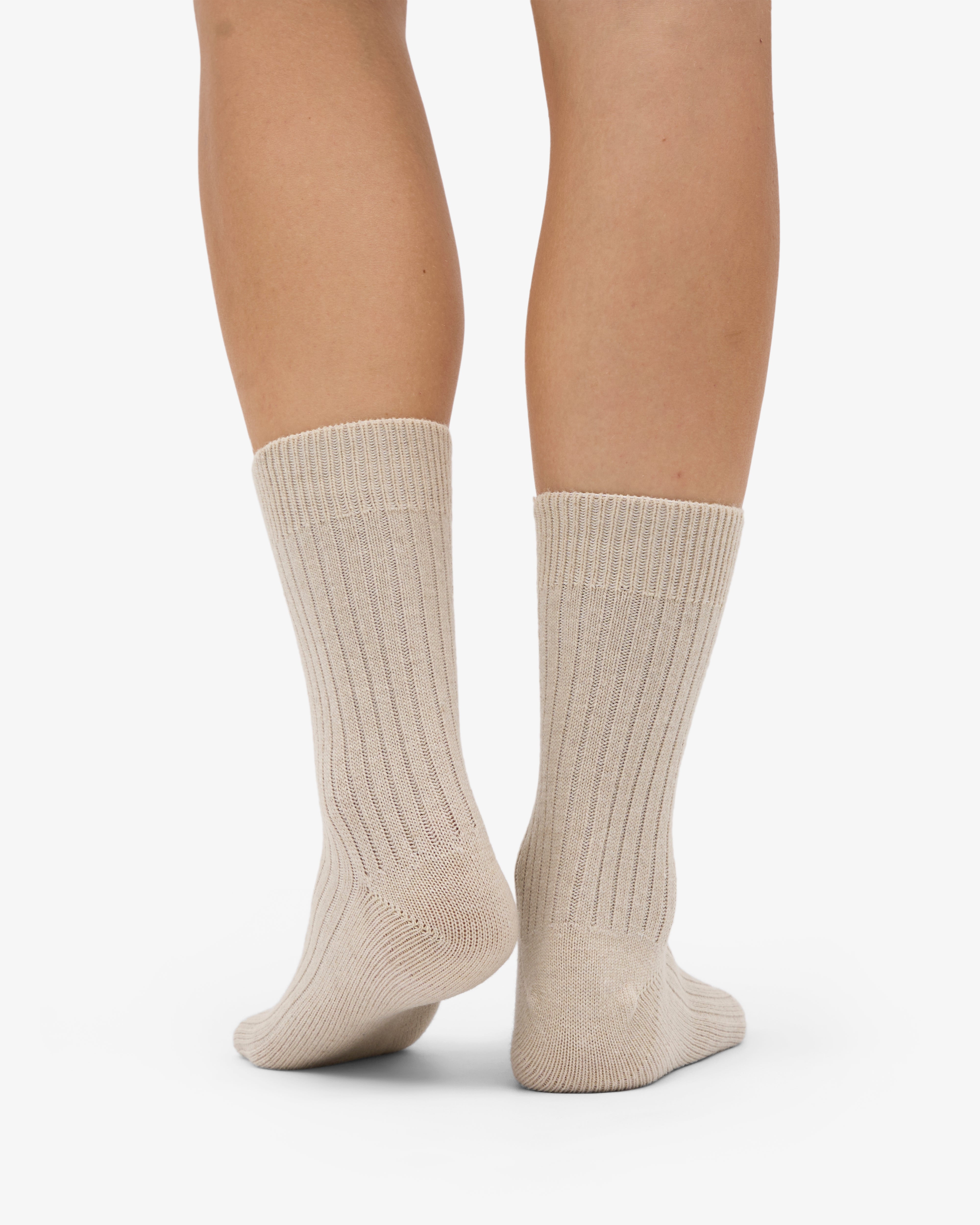 Merino Wool Blend Sock - Ivory White