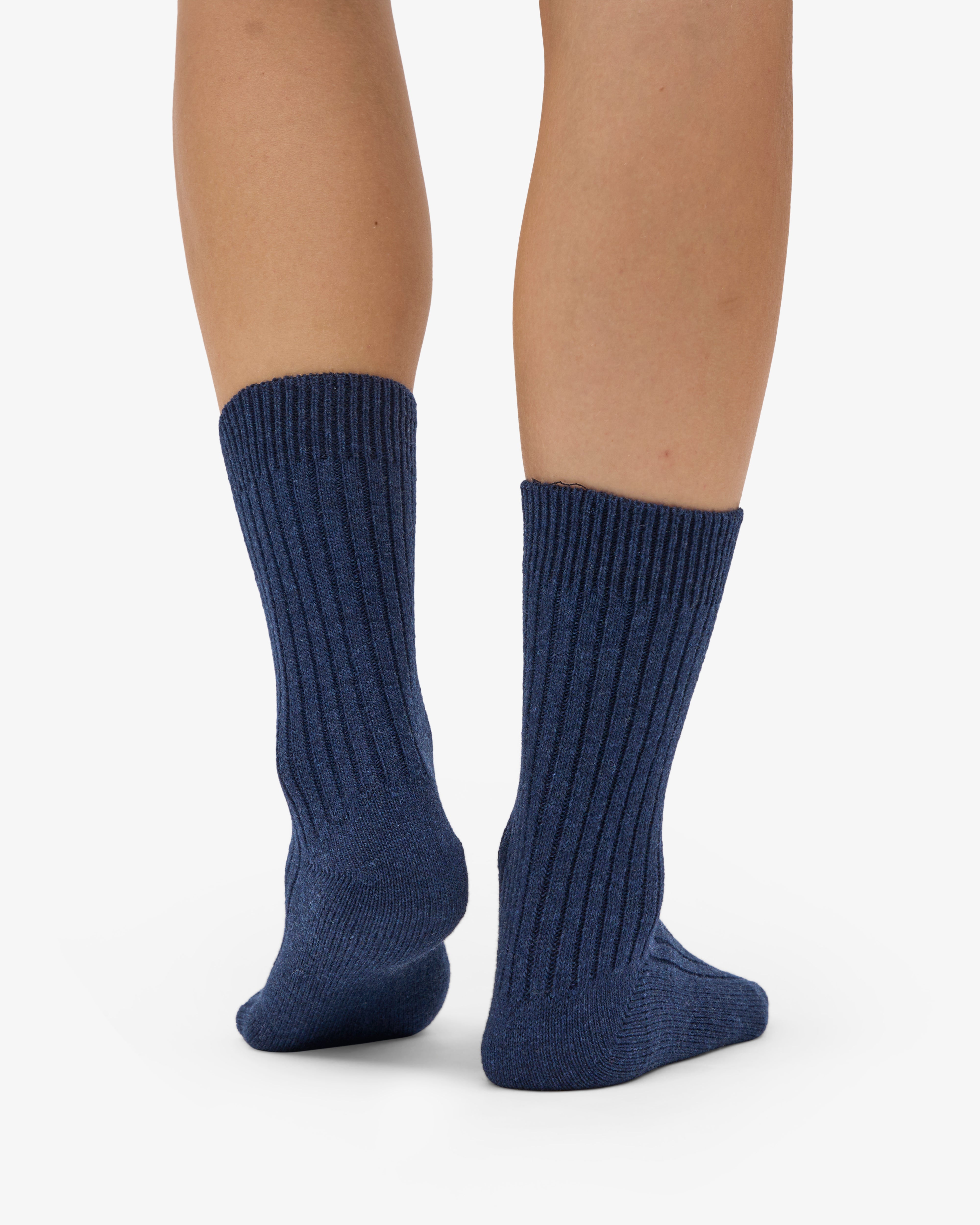 Merino Wool Blend Sock - Marine Blue