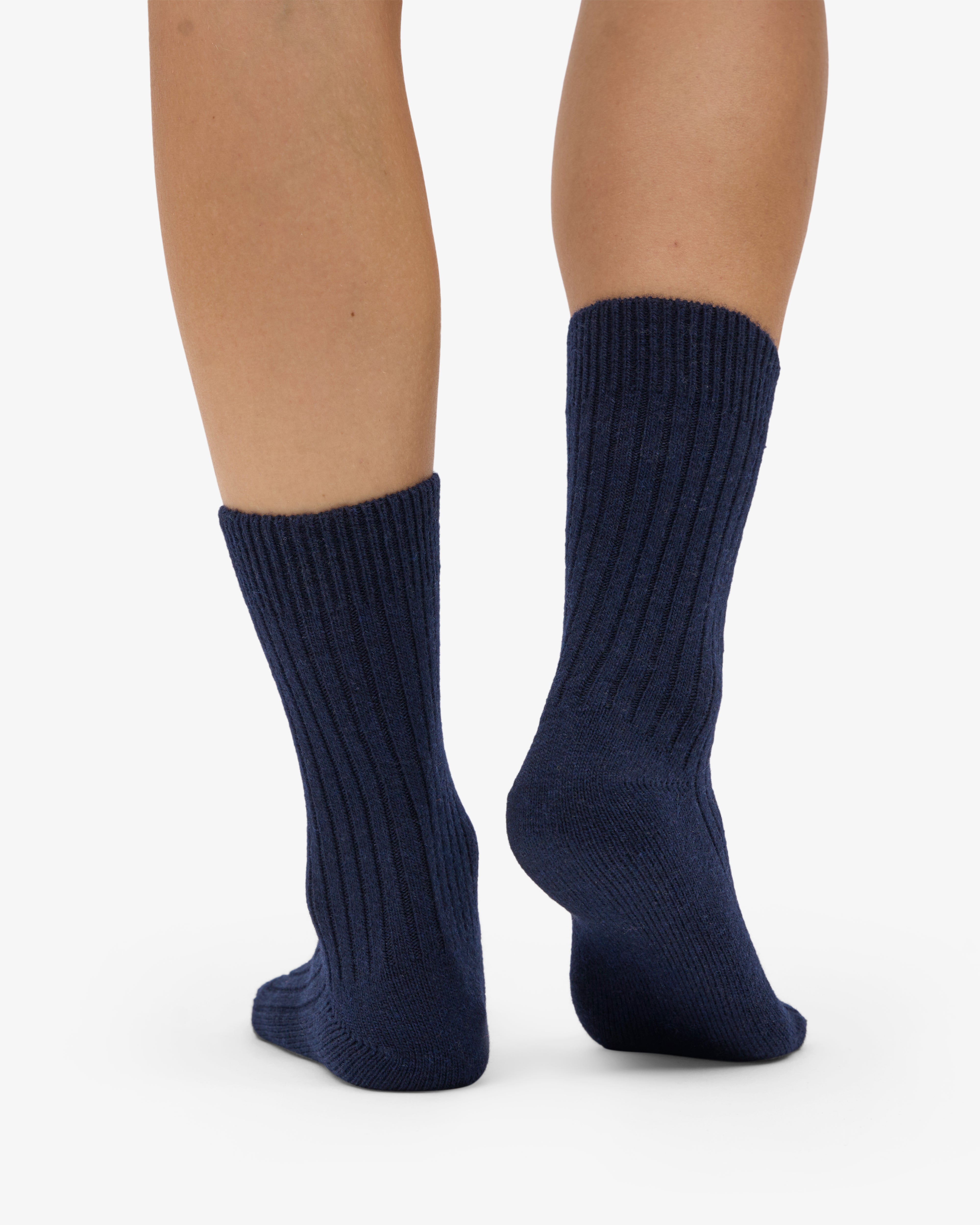 Merino Wool Blend Sock - Navy Blue