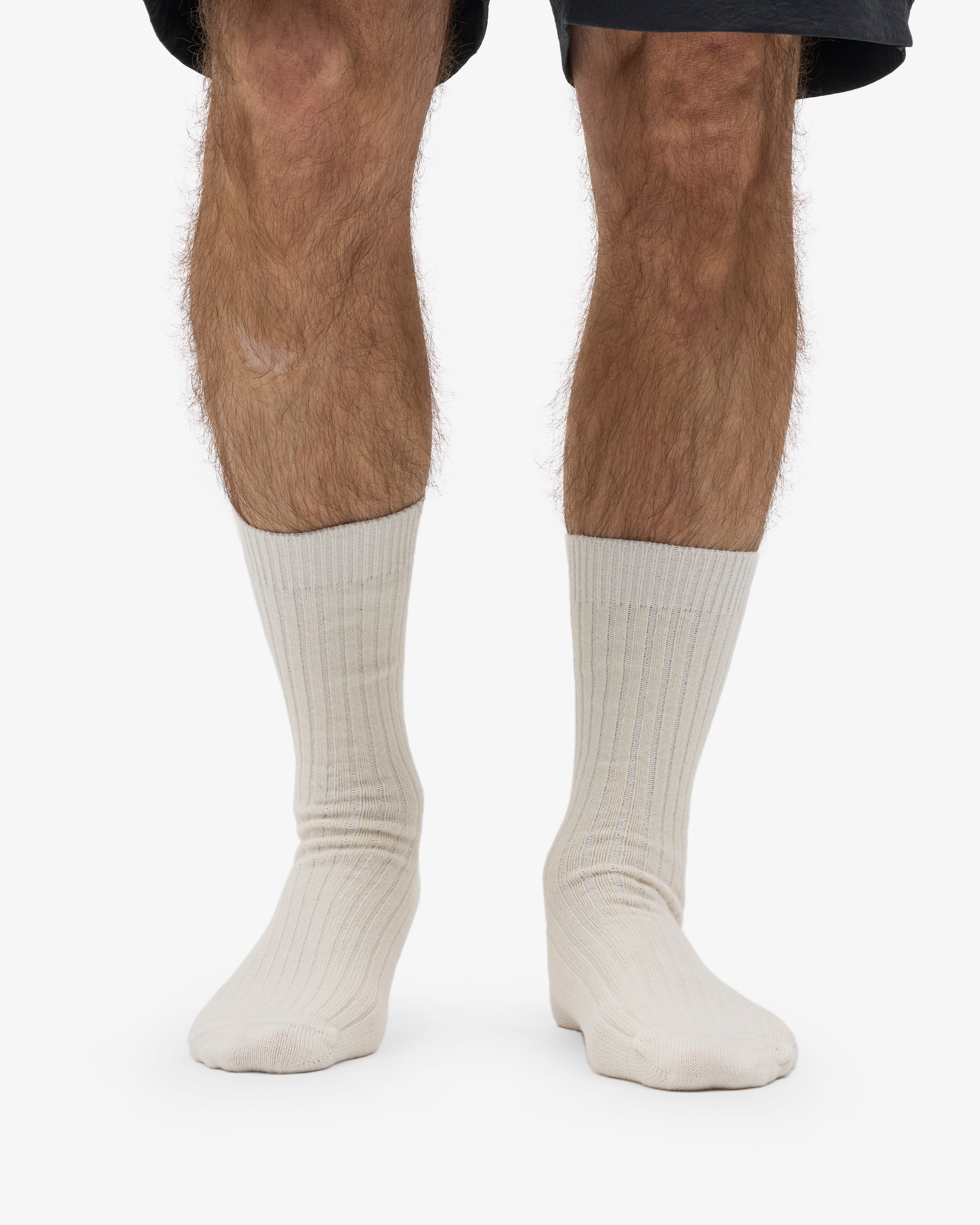 Merino Wool Blend Sock - Optical White