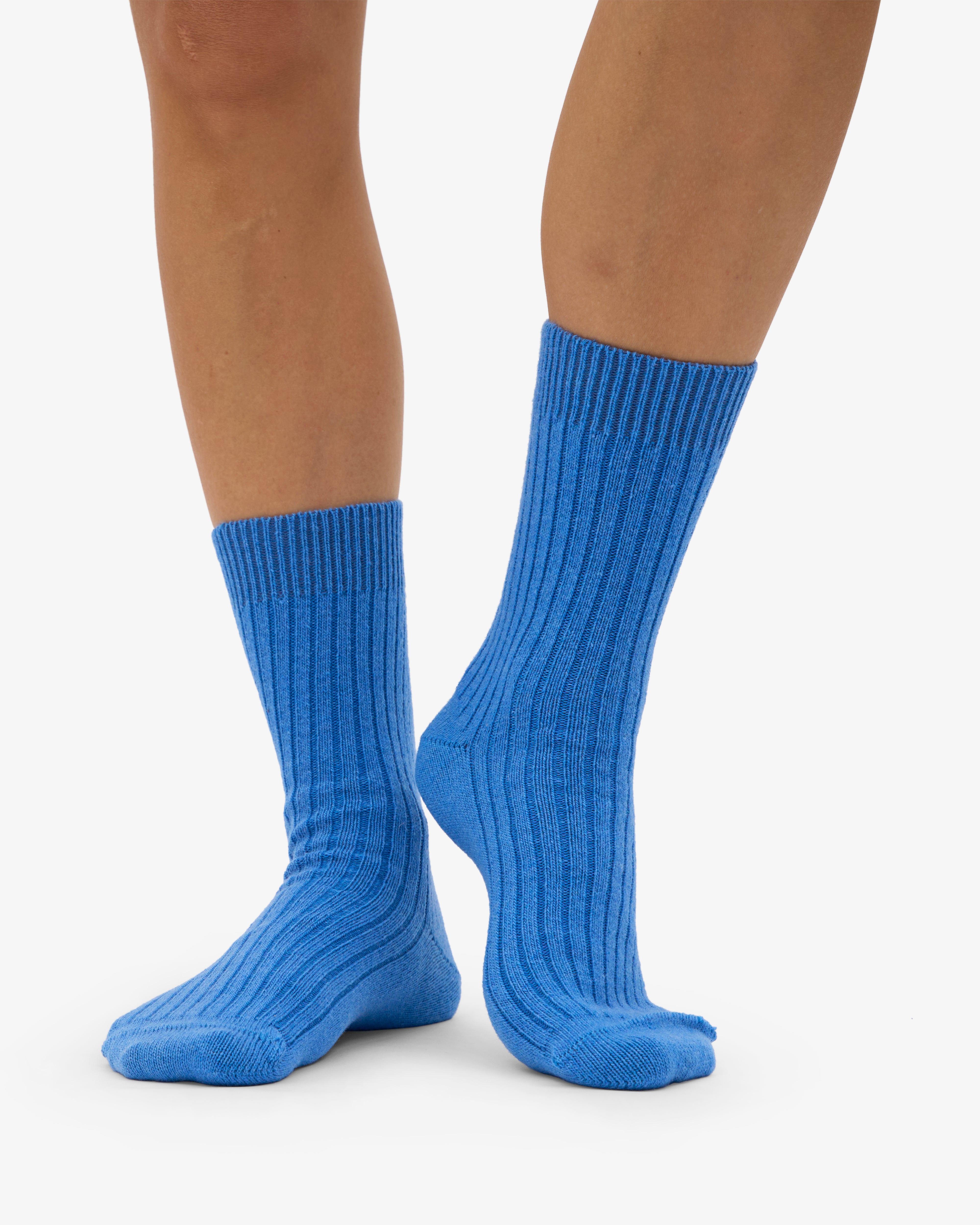 Merino Wool Blend Sock - Pacific Blue