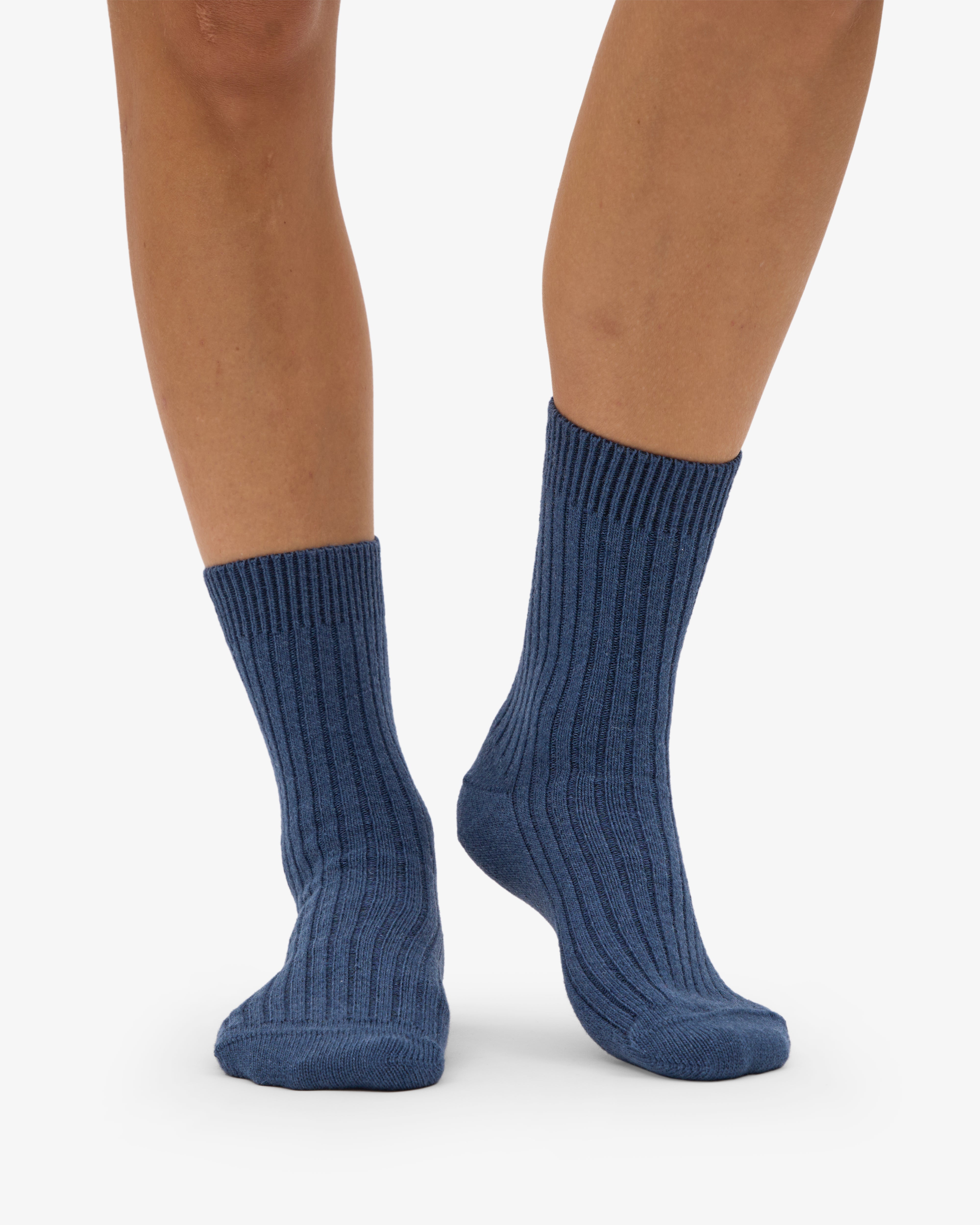 Merino Wool Blend Sock - Petrol Blue