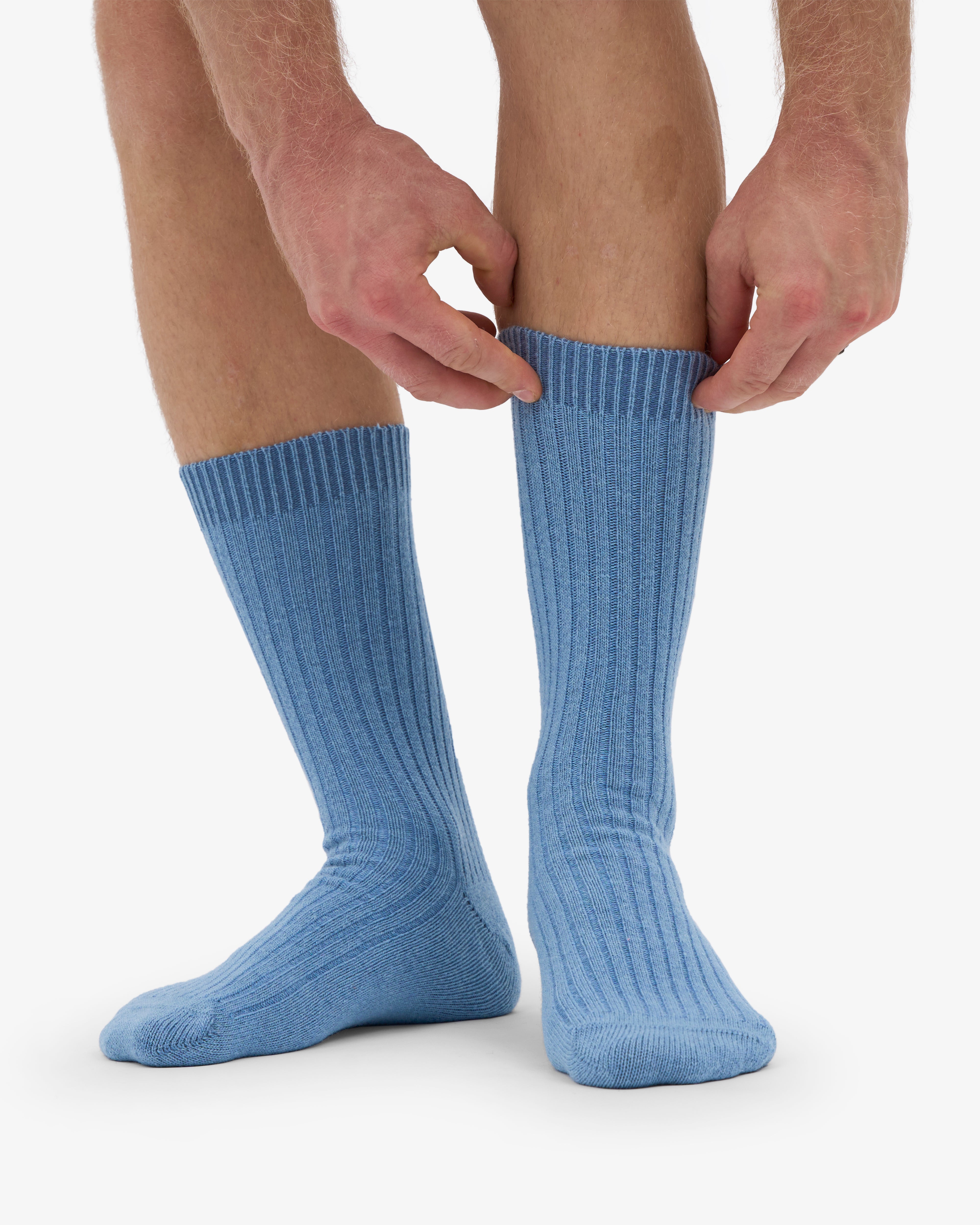Merino Wool Blend Sock - Seaside Blue