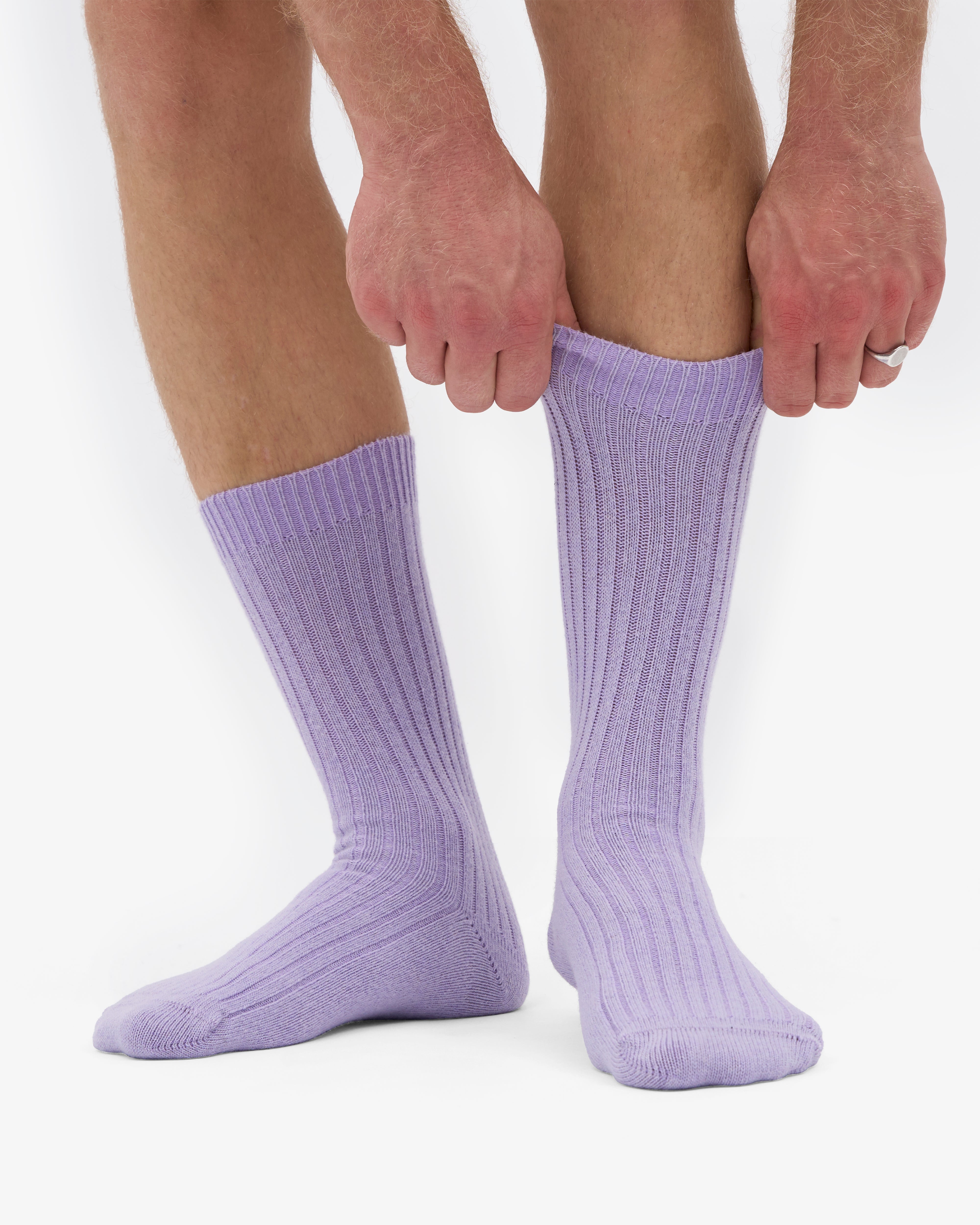 Merino Wool Blend Sock - Soft Lavender