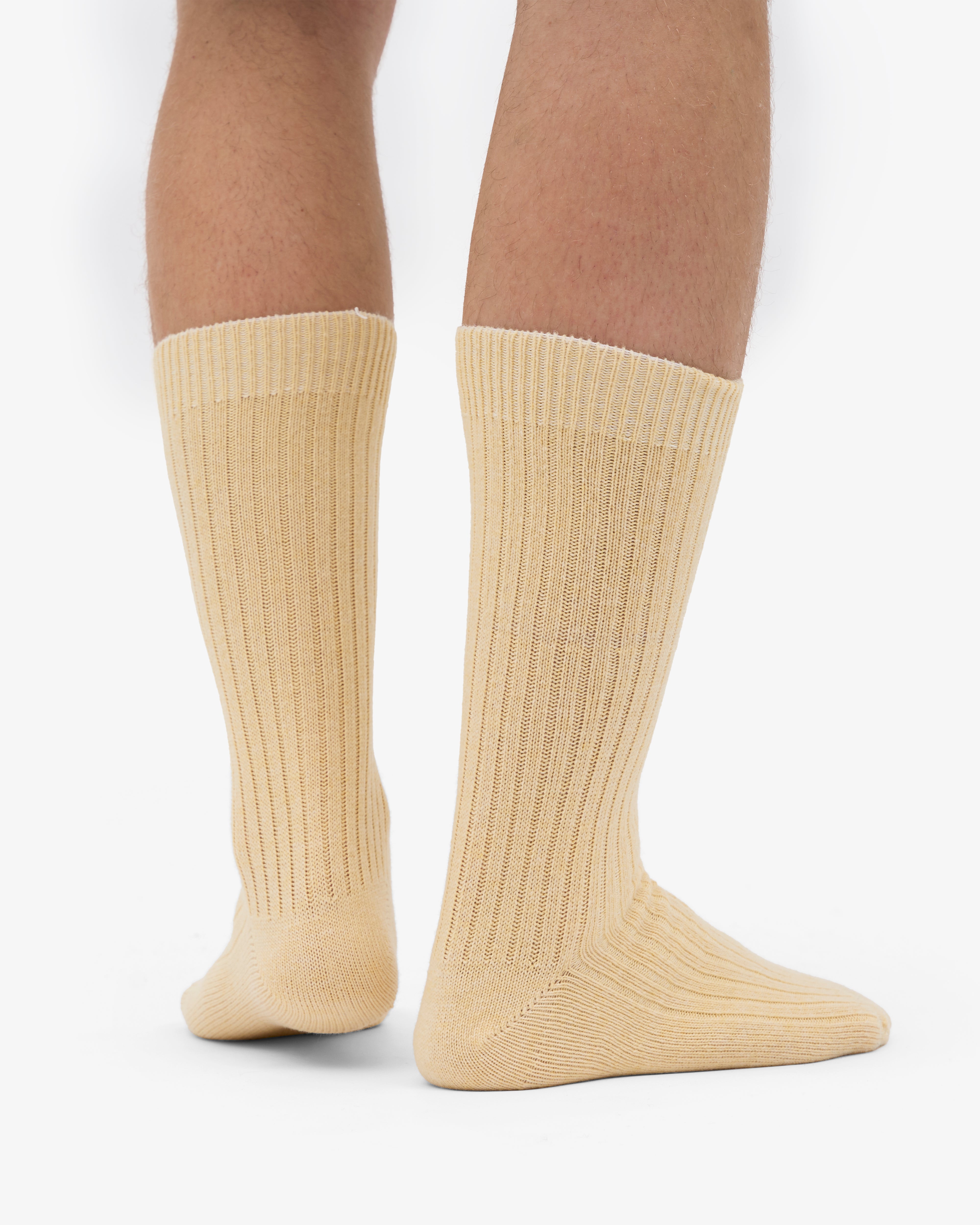 Merino Wool Blend Sock - Soft Yellow