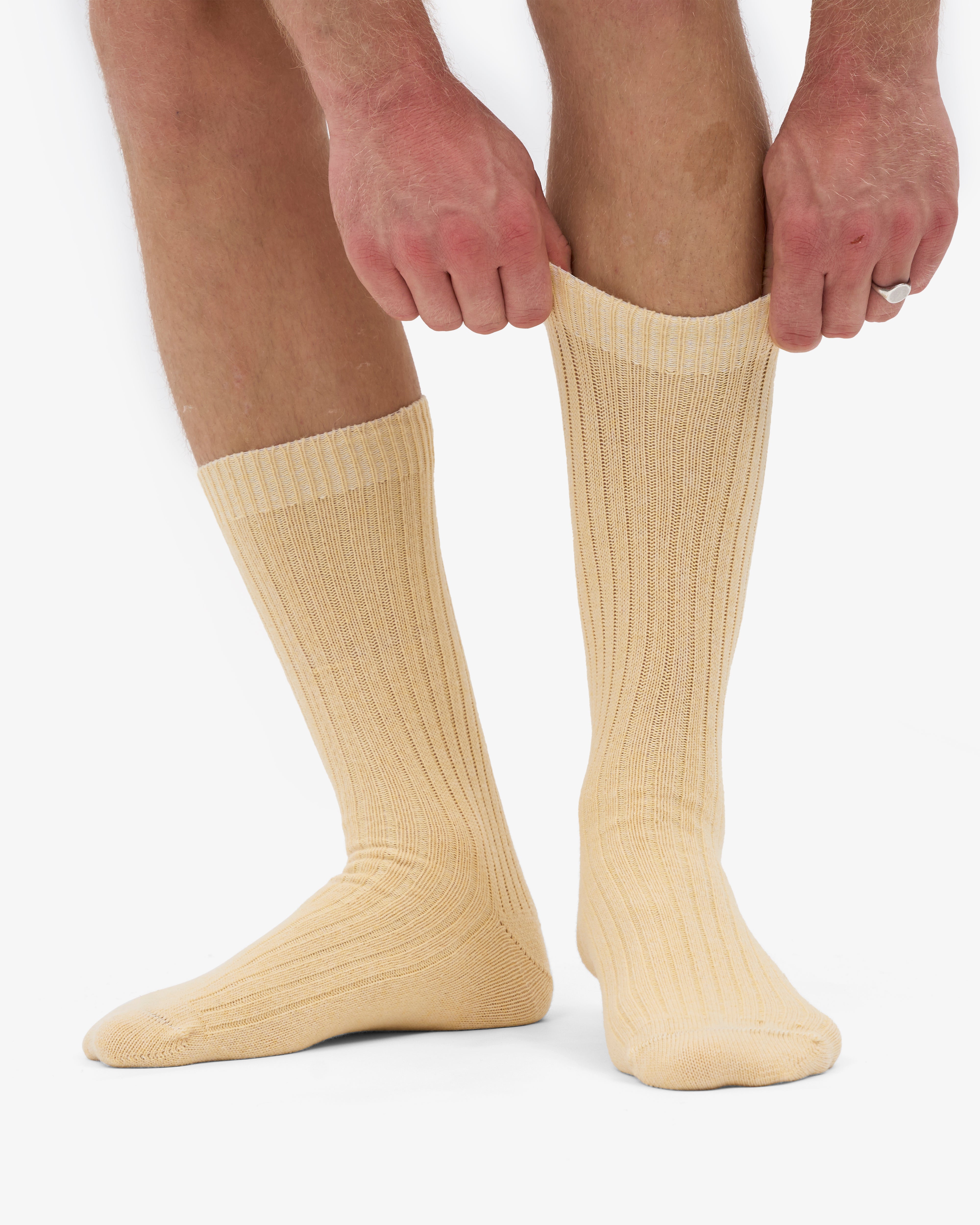 Merino Wool Blend Sock - Soft Yellow