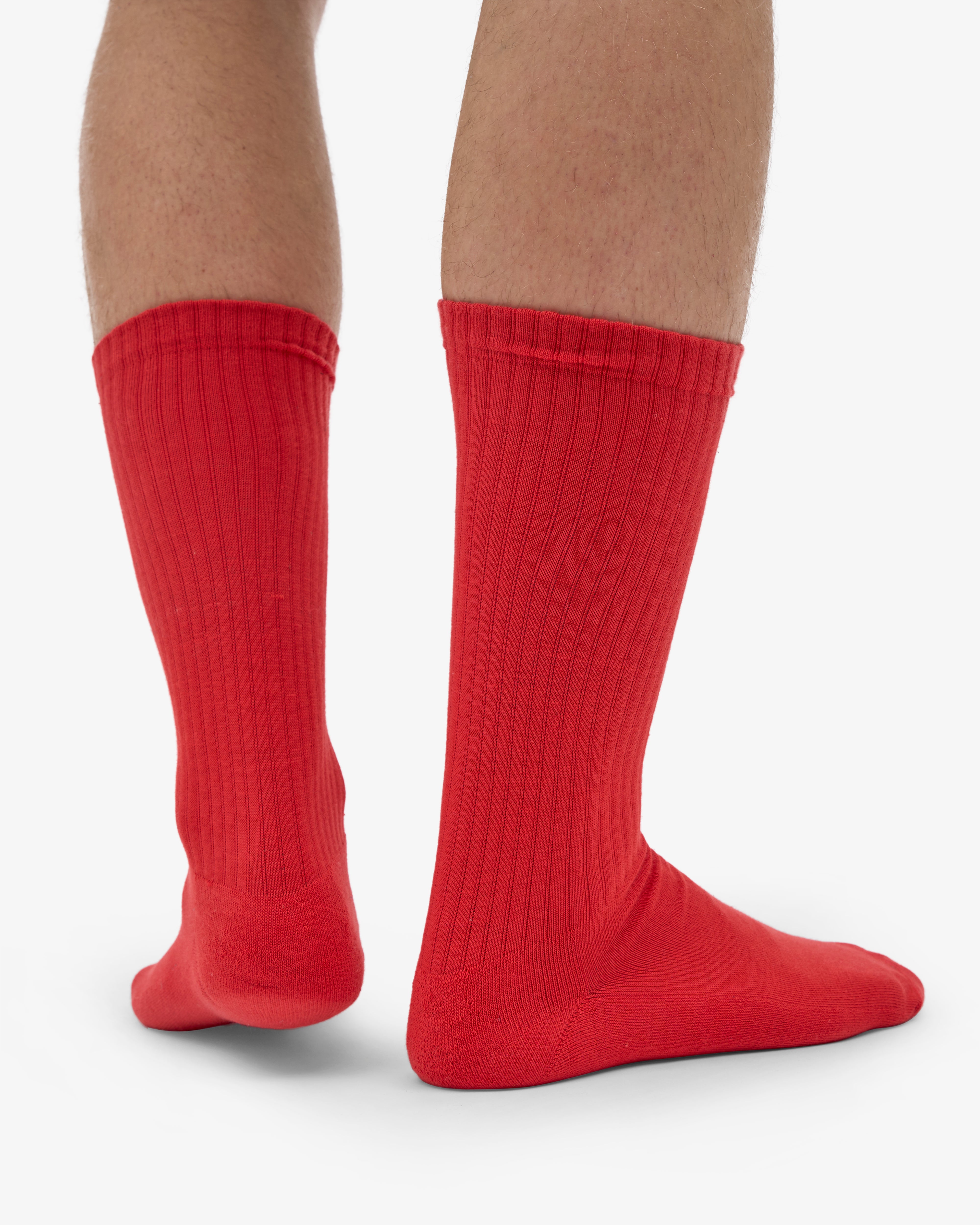 Organic Active Sock - Red Tangerine (3-Pack)