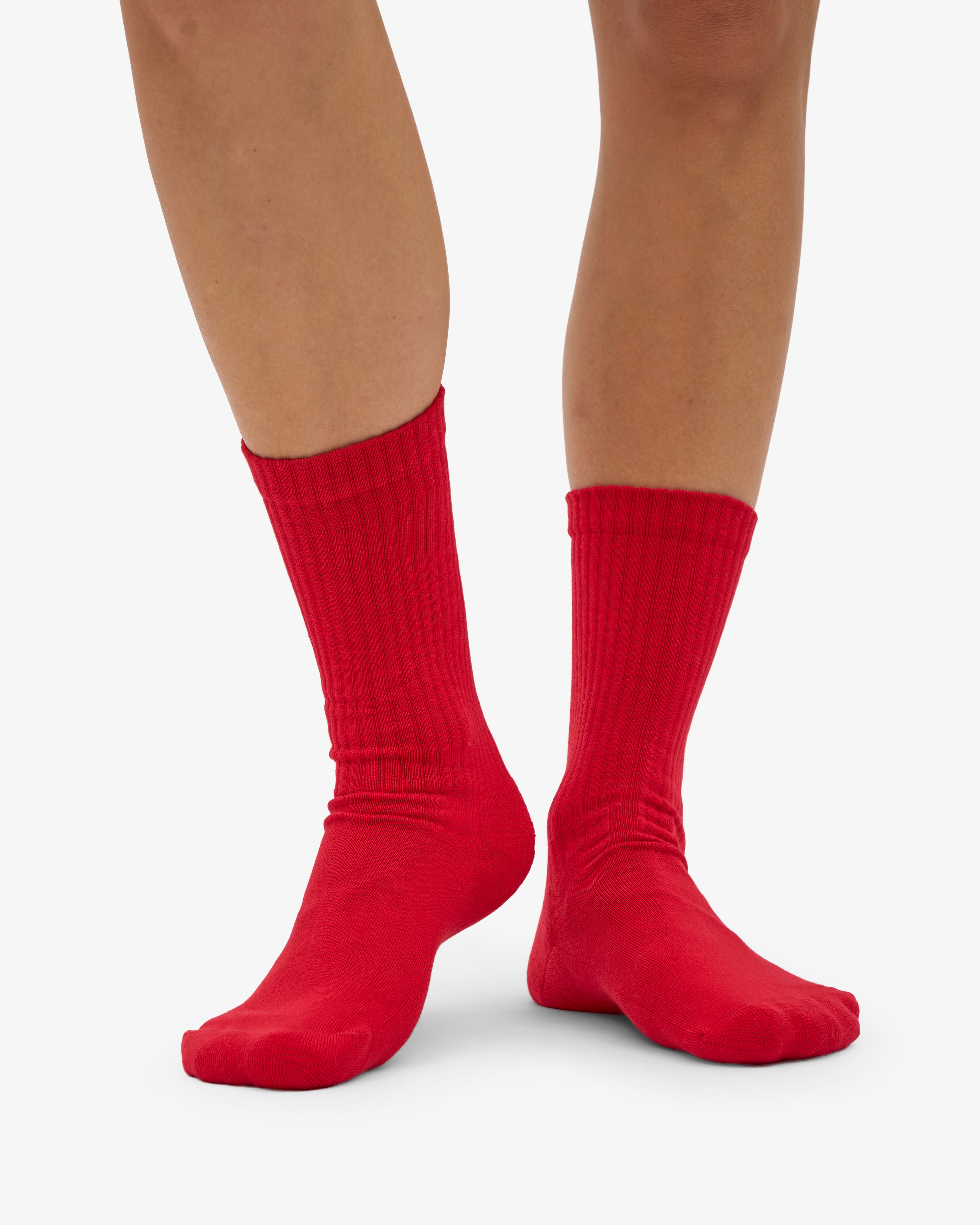 Organic Active Sock - Red Tangerine